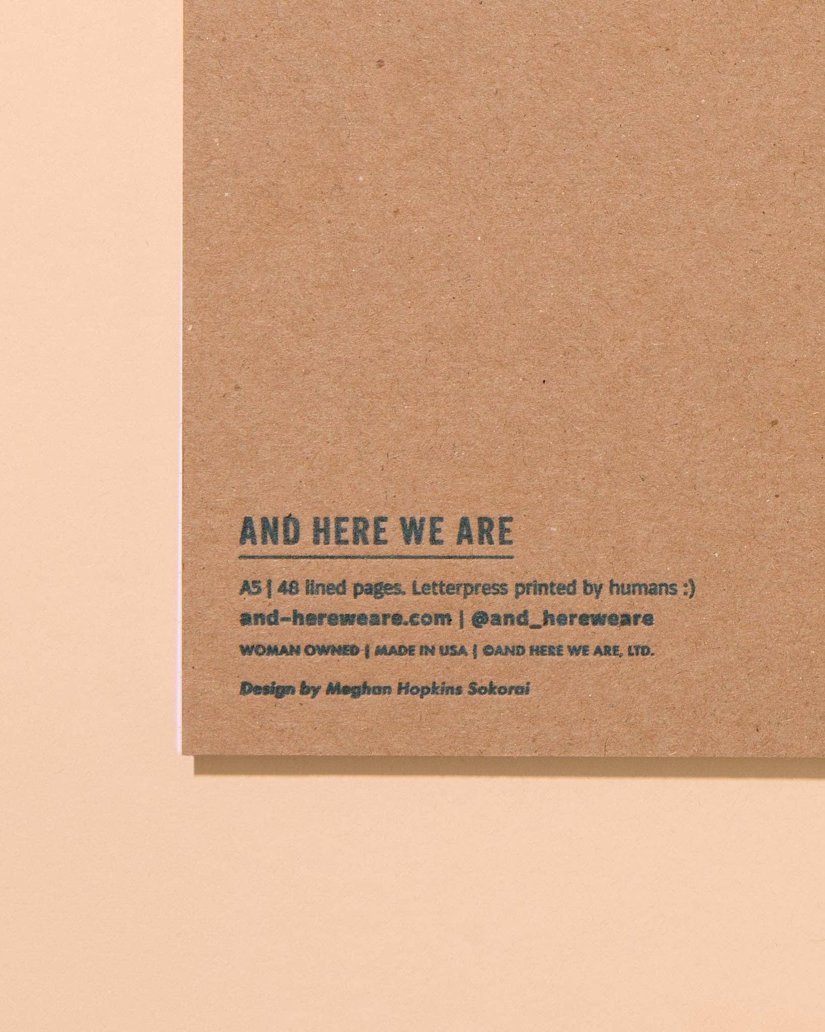 coneflower wildflower letterpress spiral A5 notebook