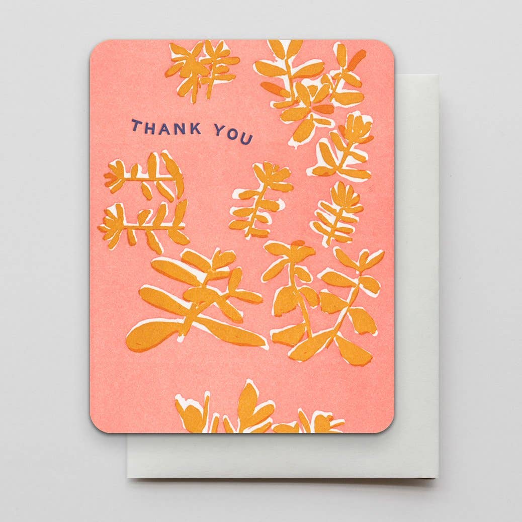 thank you painted jade card