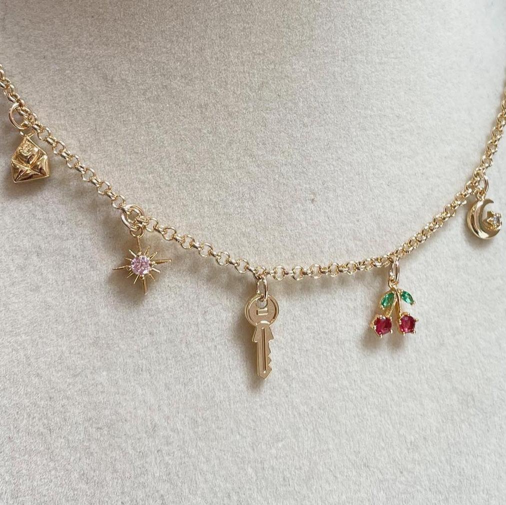mini key charm