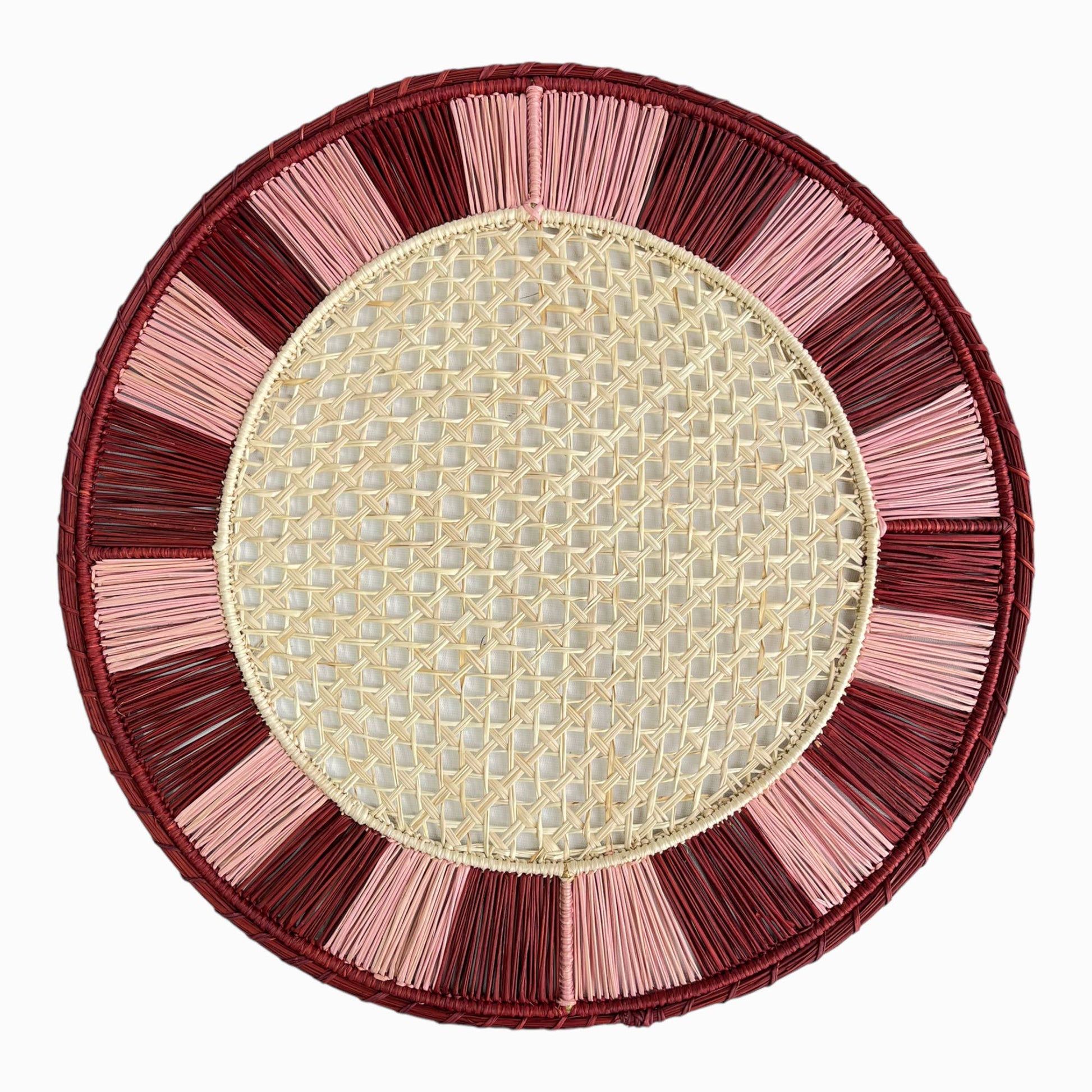 twist placemat burgundy | pink