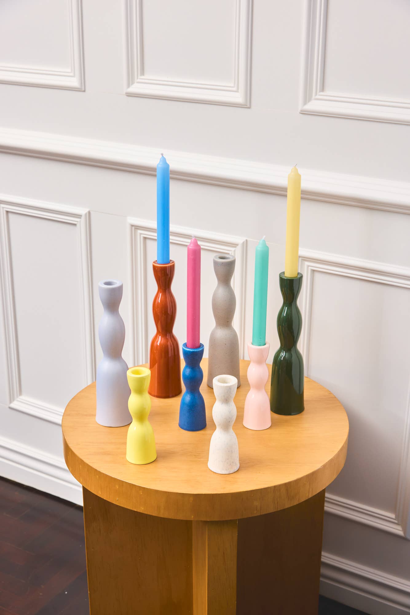 wave candleholder - low