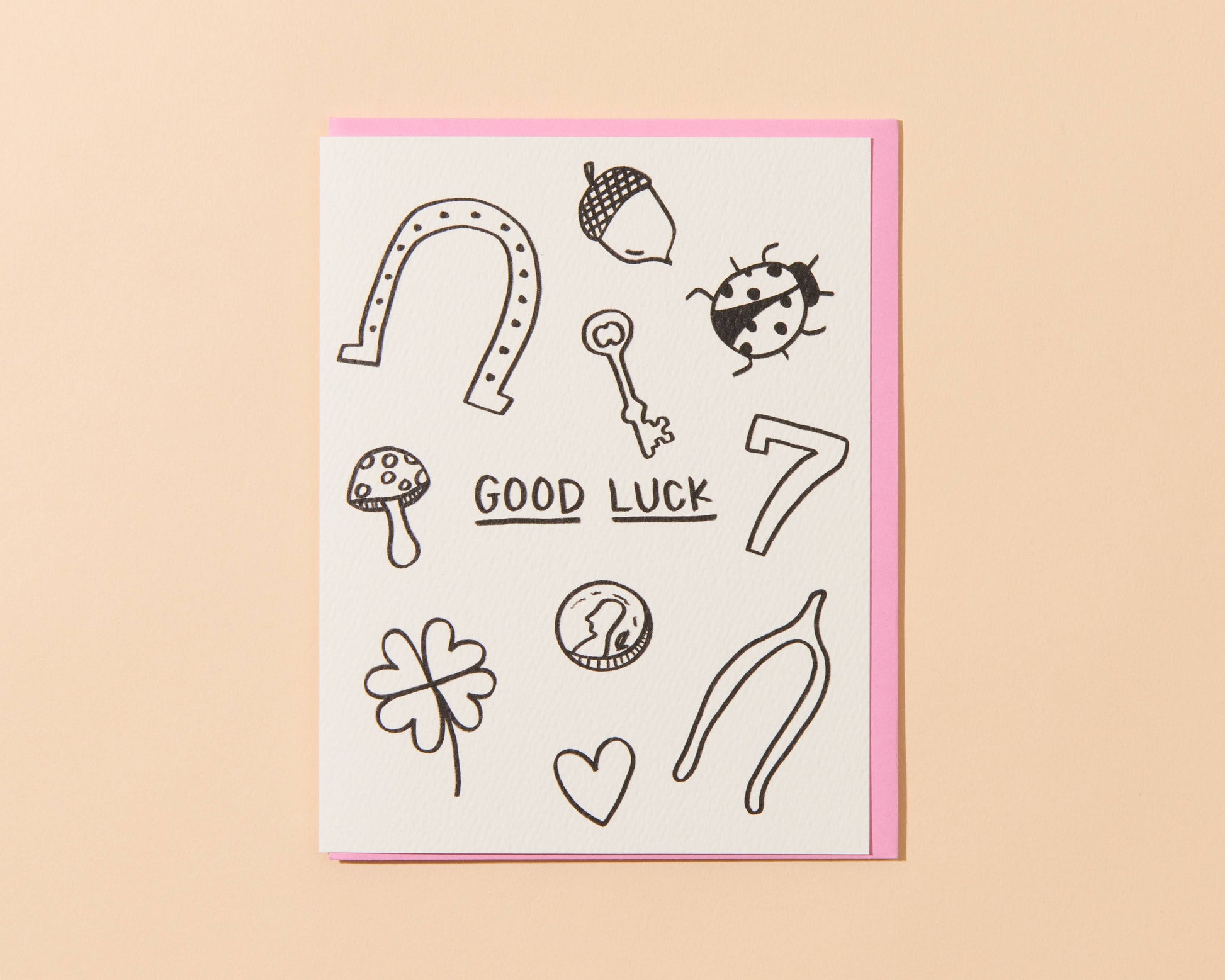 good luck charms greeting card