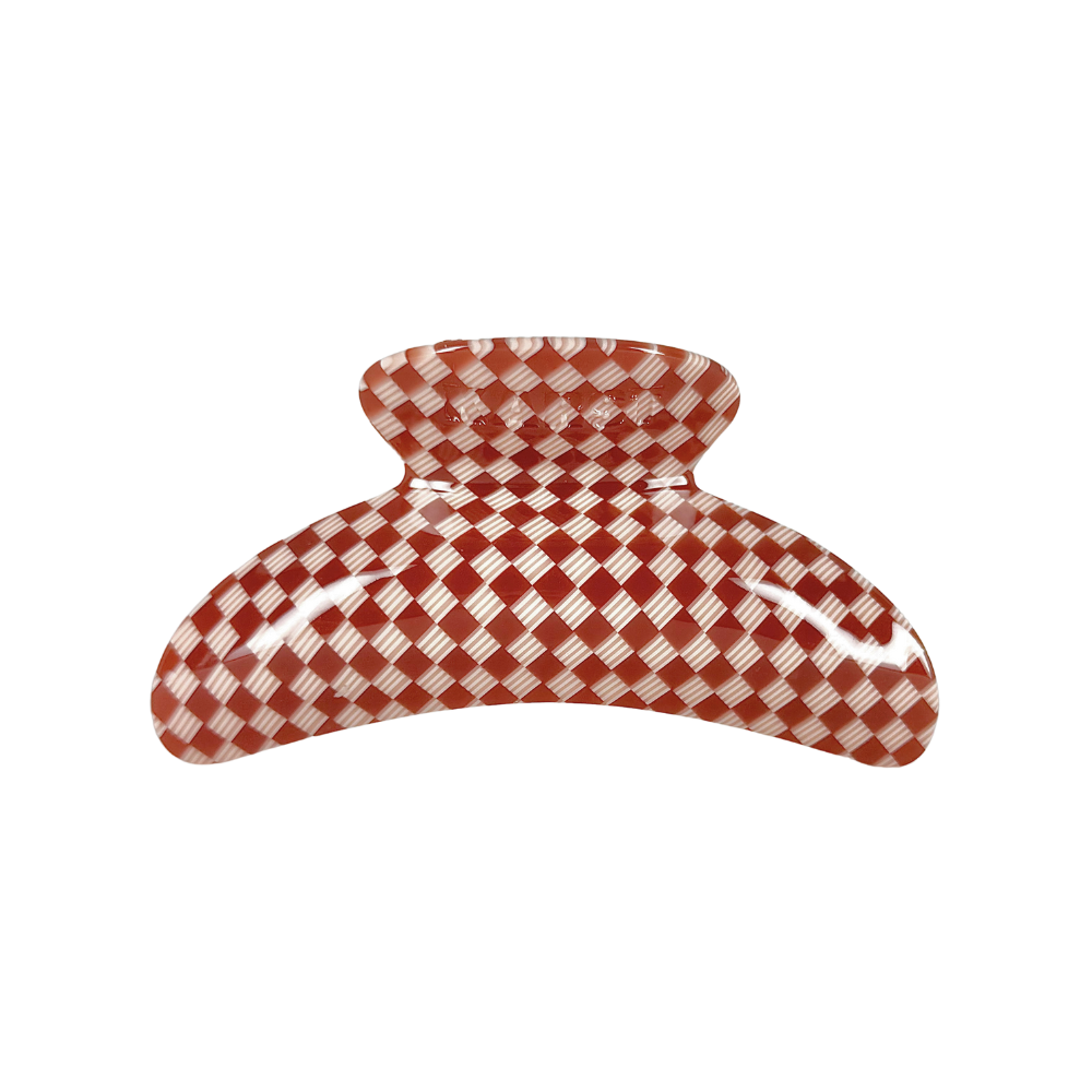 superclip hair claw — maraschino checker