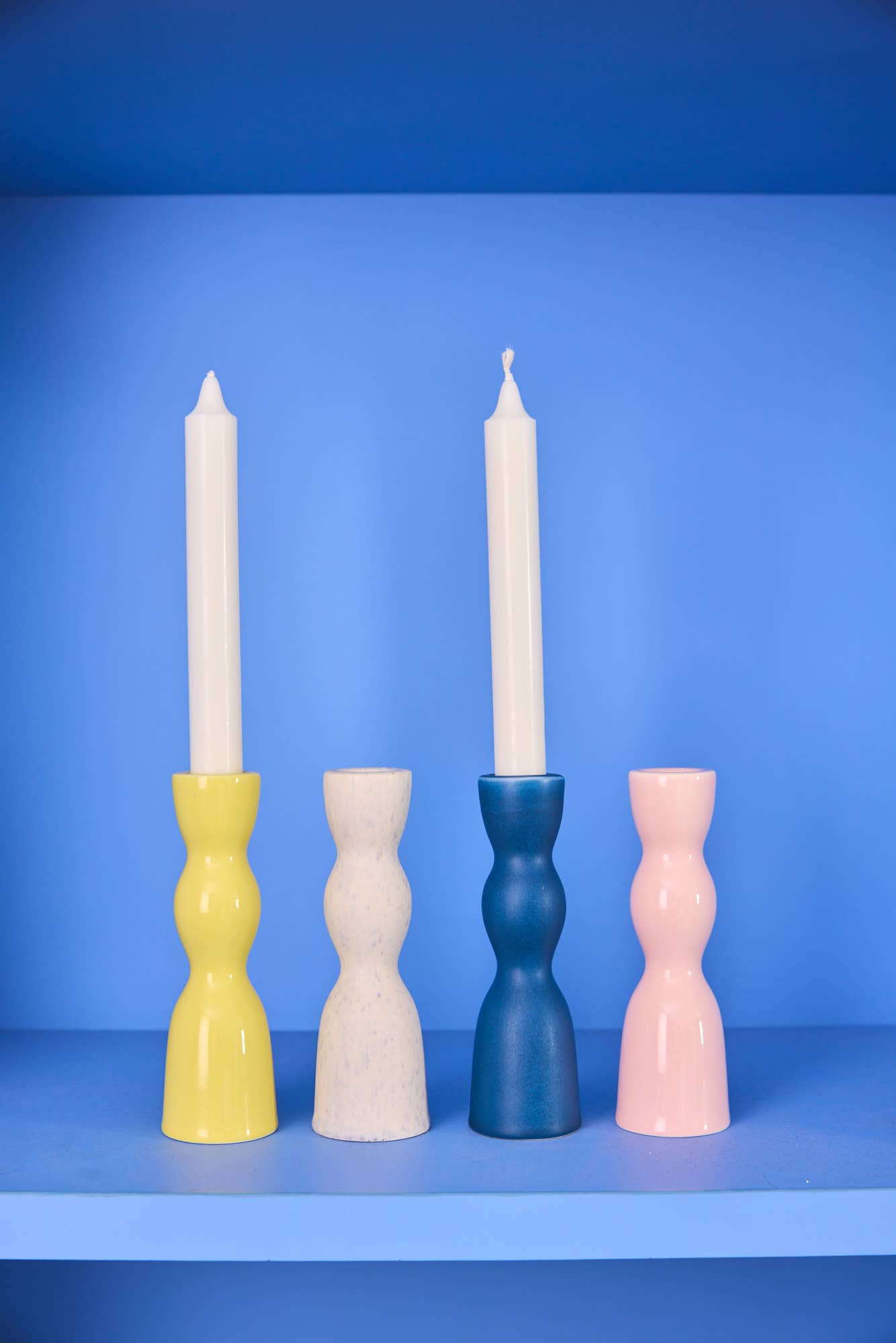 wave candleholder - low