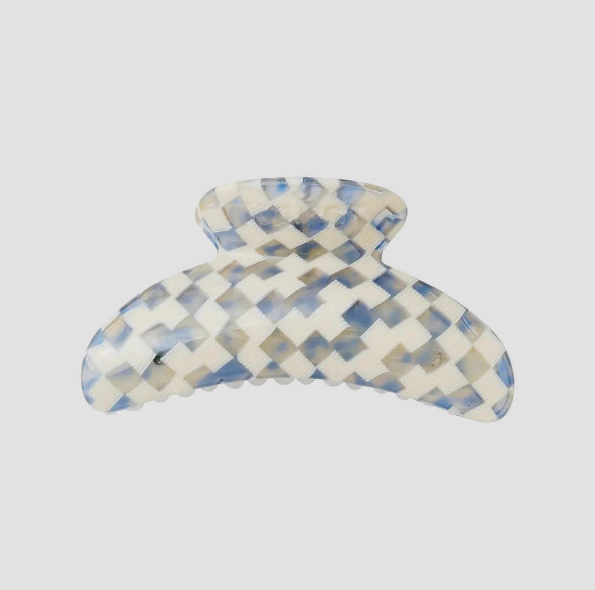 superclip hair claw — sky checker