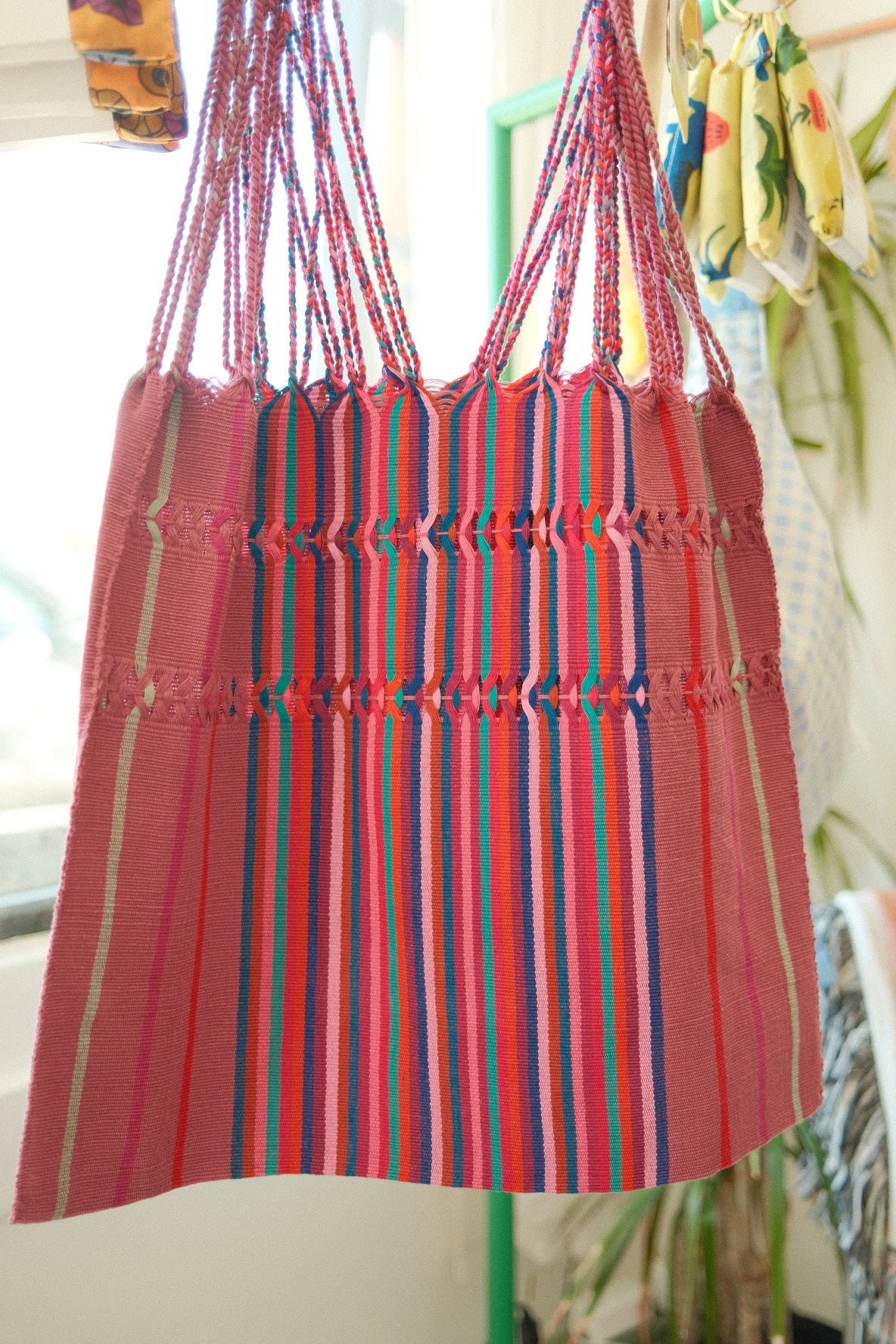 handwoven mexican tote bag