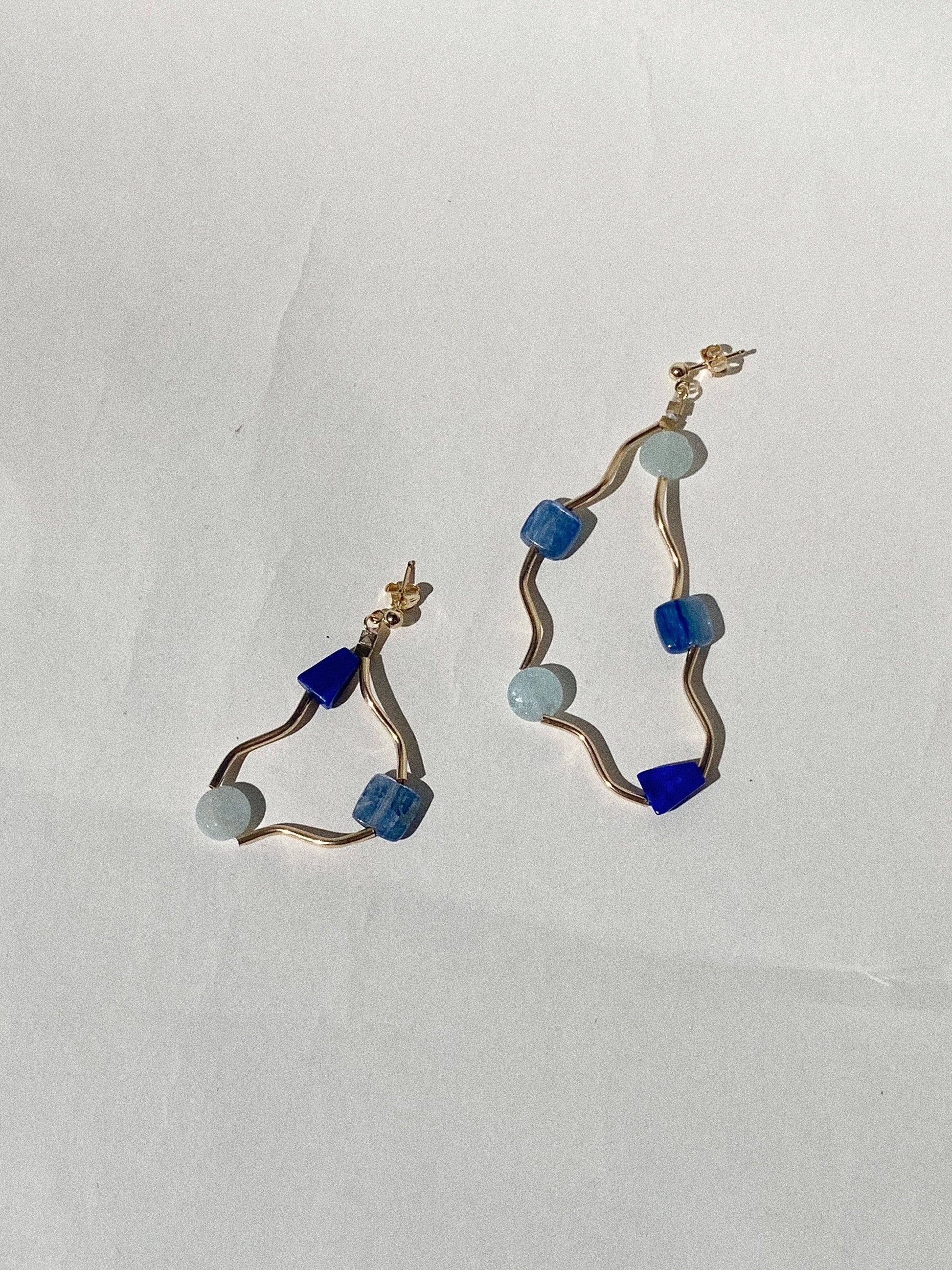 current earrings- aqua