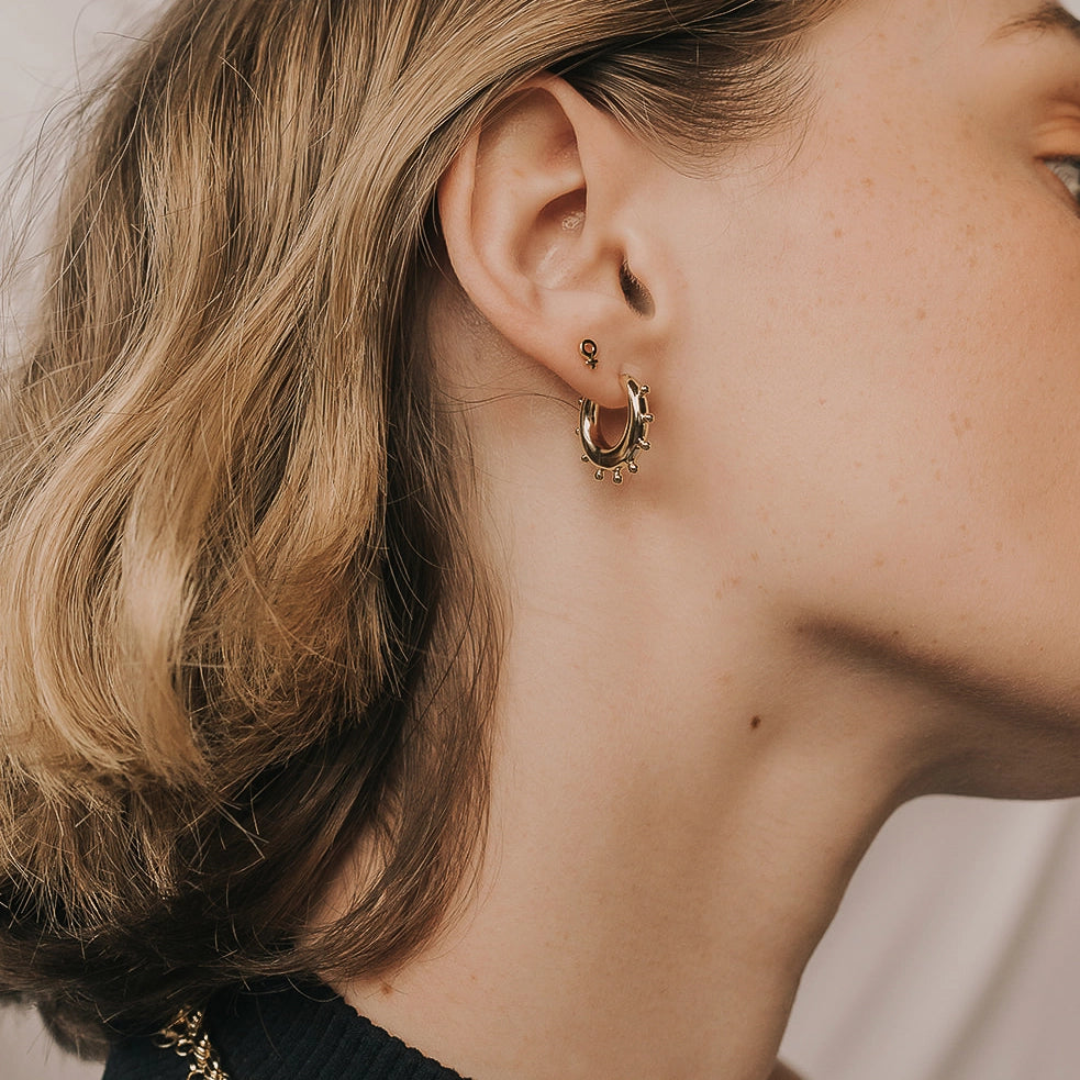 femme vermeil studs