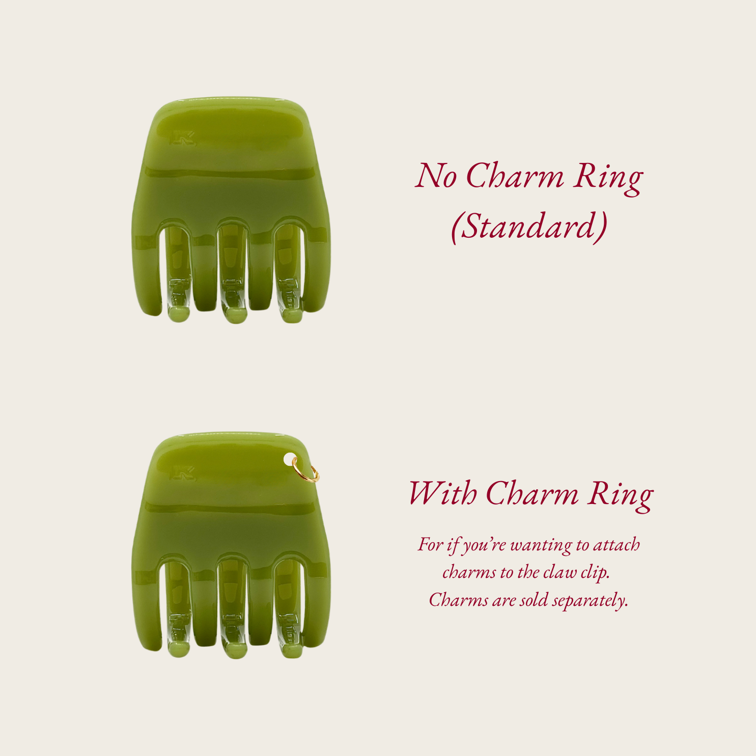 small hair claw clip — buttermilk
