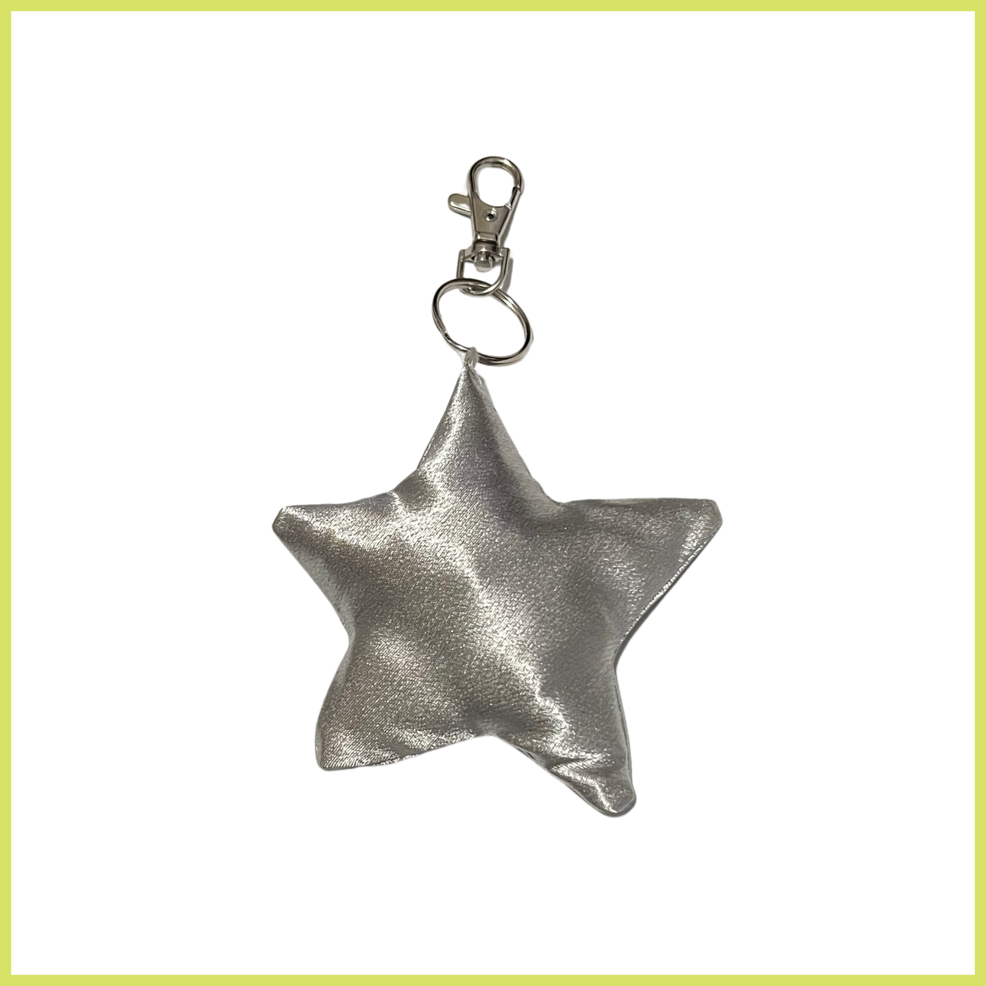 silver star bag charm