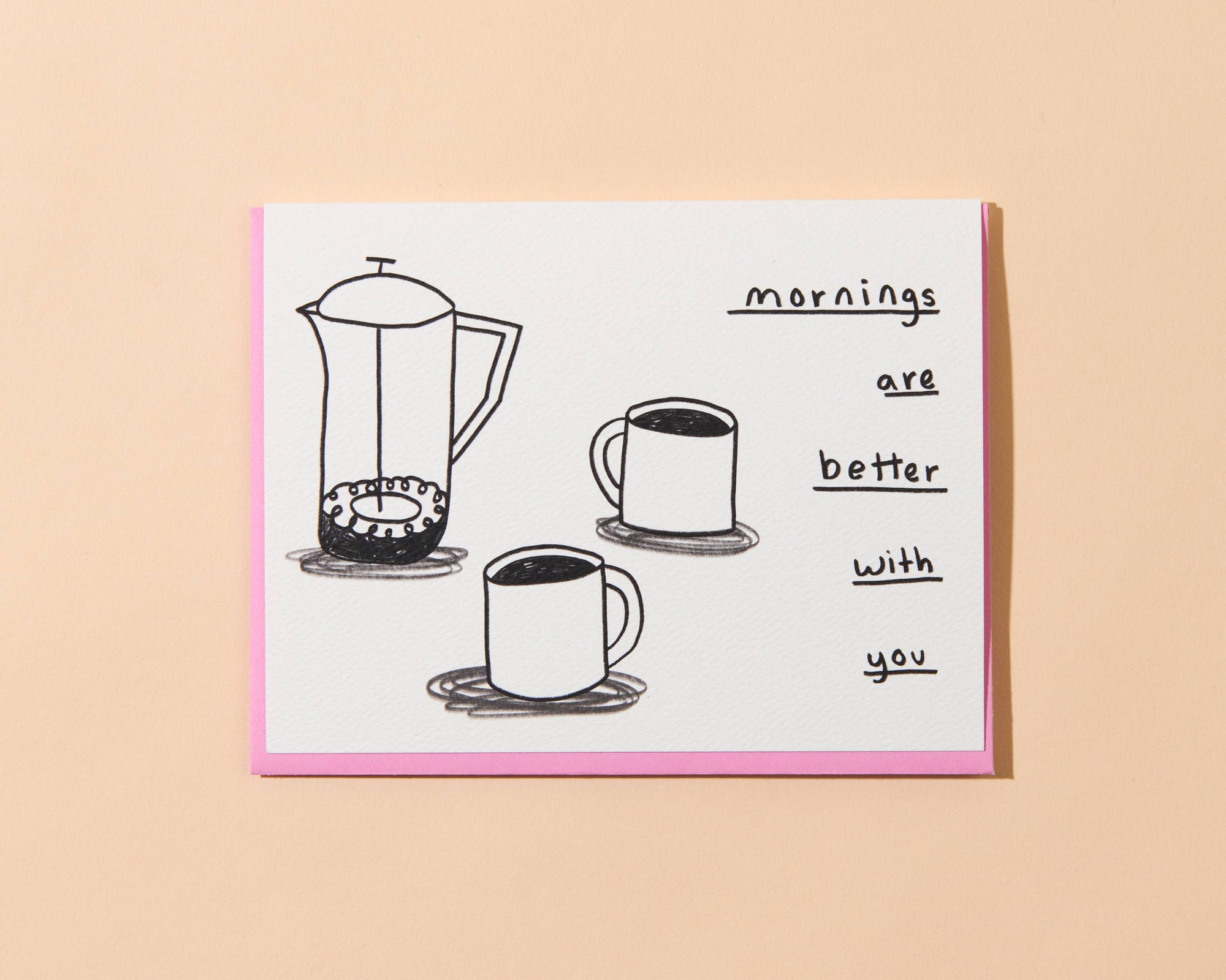 coffee cups greeting card