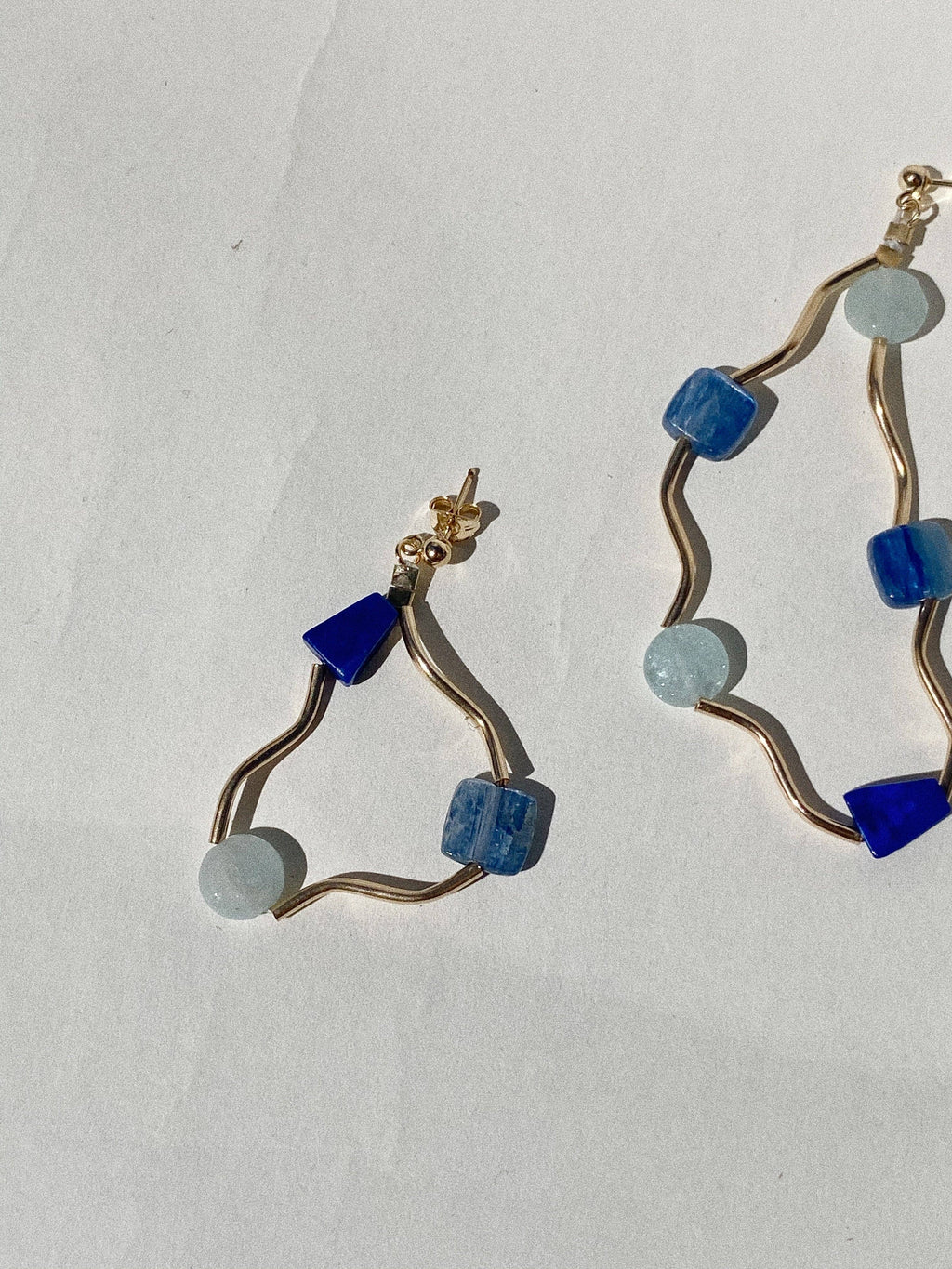 current earrings- aqua