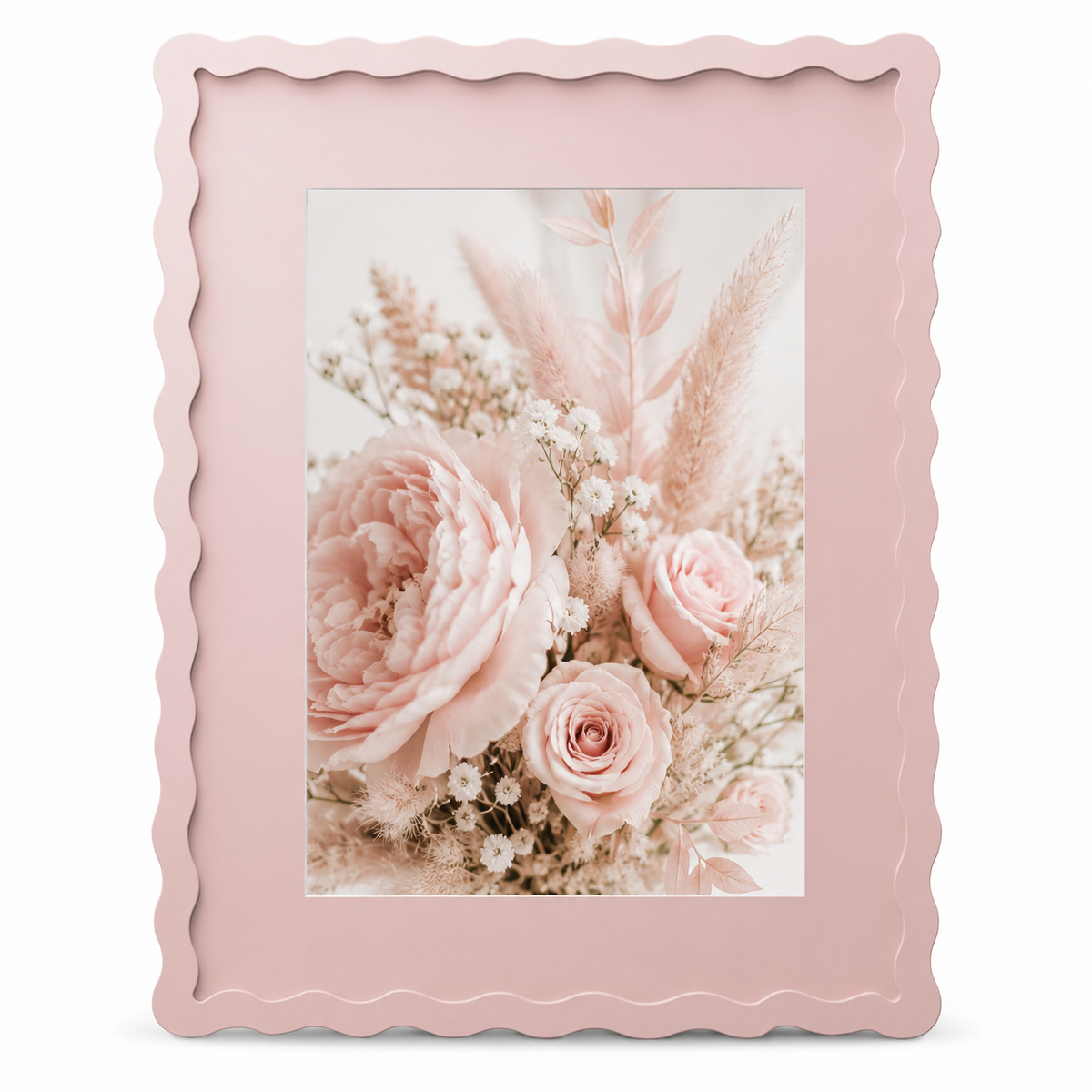 Colorful Wavy Edge MDF Wood Frame | Matte Painted Finish