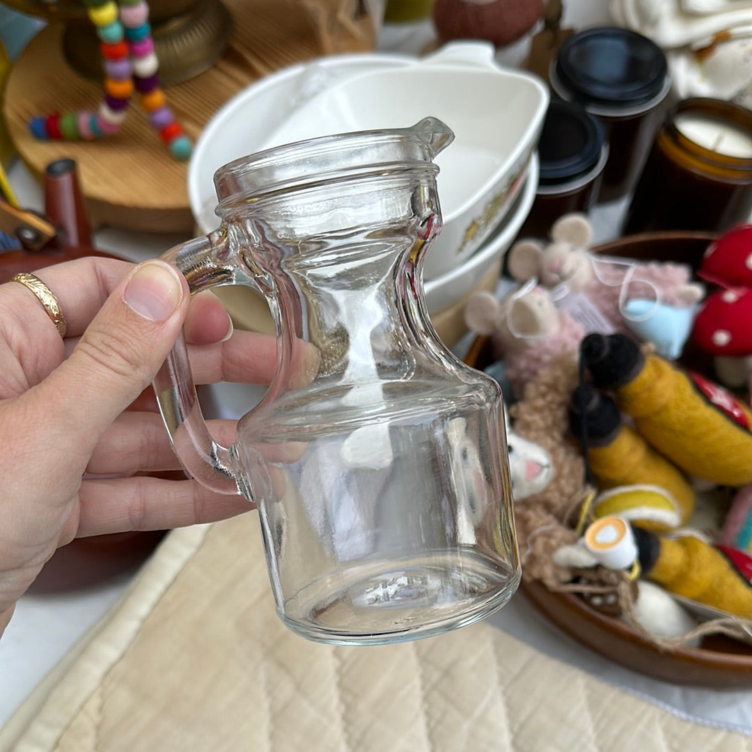 glass dressing pitcher