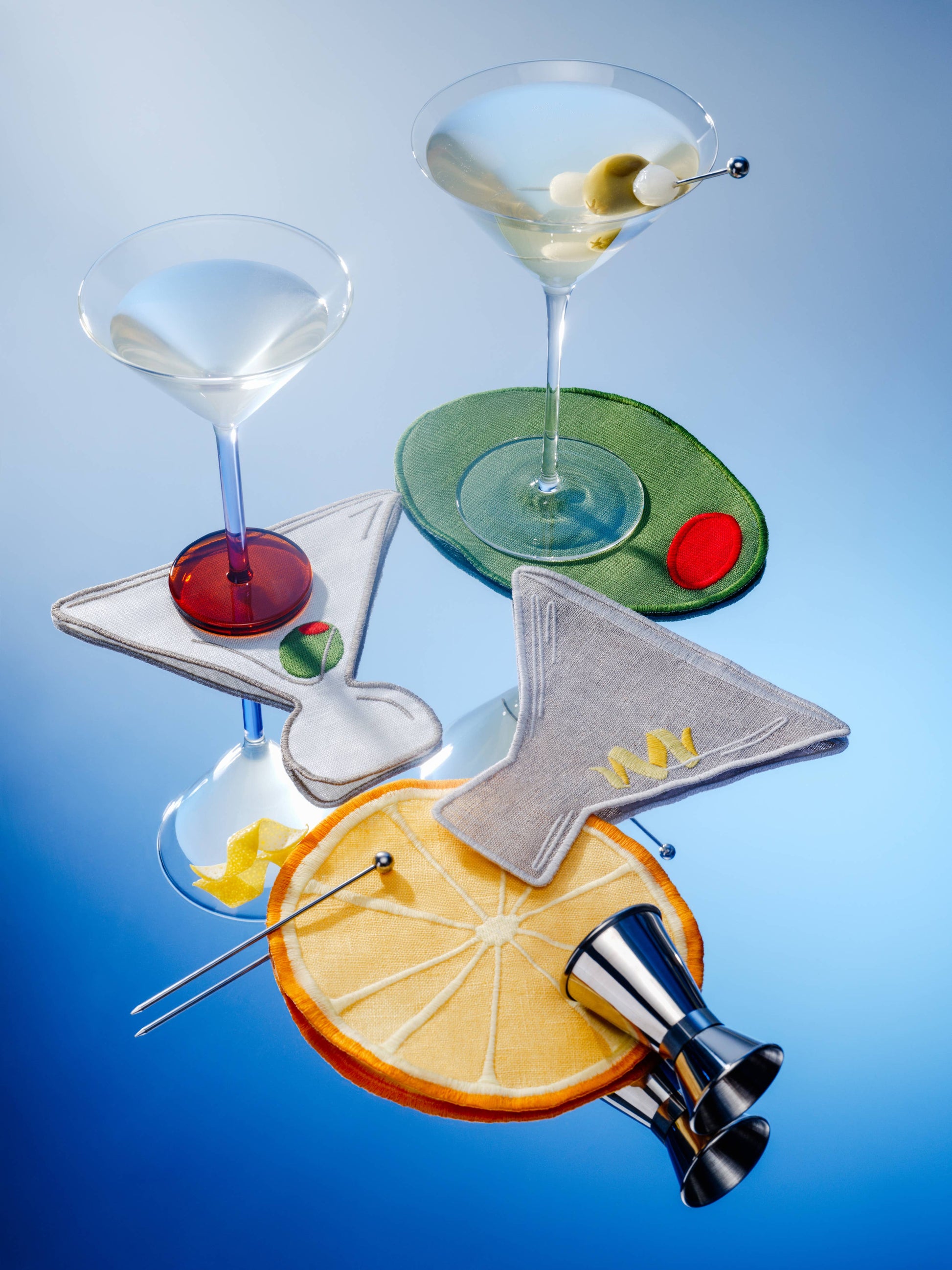 martini cocktail napkins - set of 4