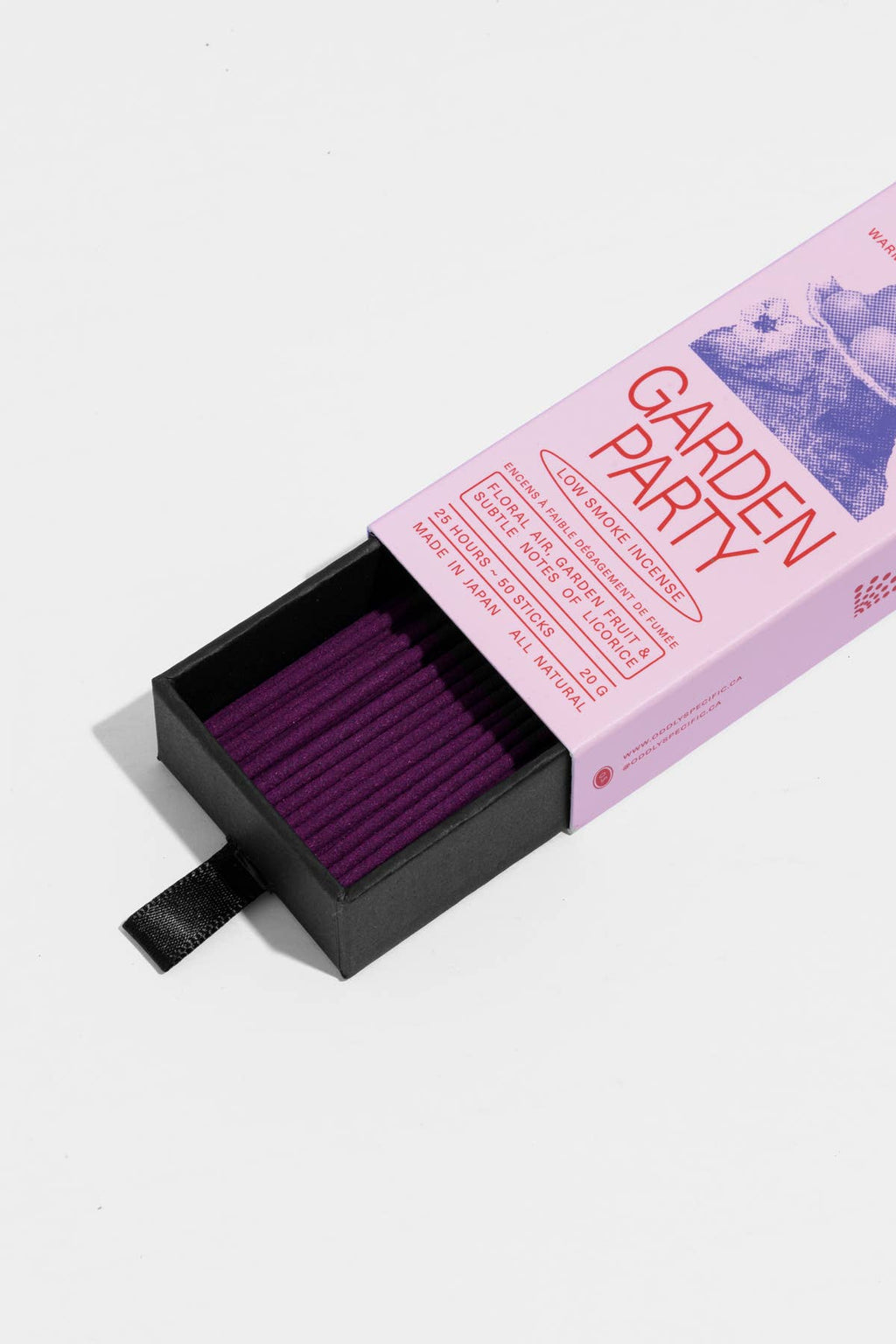 low smoke incense, made in japan, natural | garden party