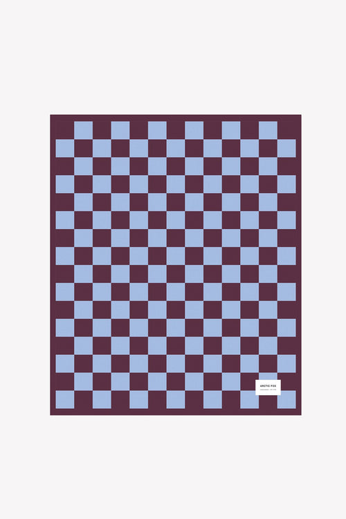 the teddy throw - 100% recycled - blue check