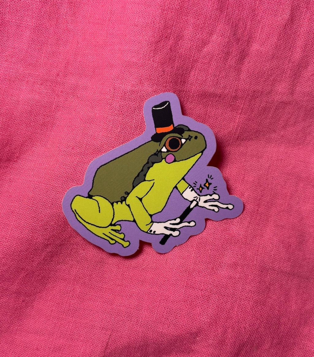 sticker - silly frog
