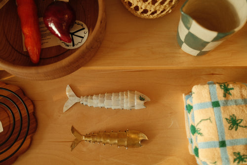 mother of pearl fish bottle opener