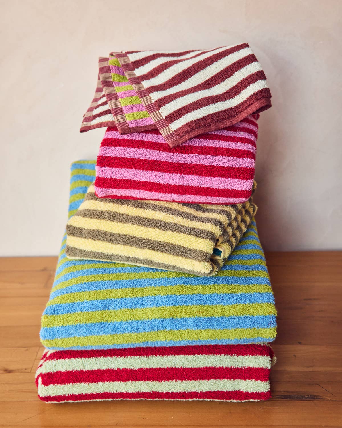 dragonfly stripe cotton terry hand towel