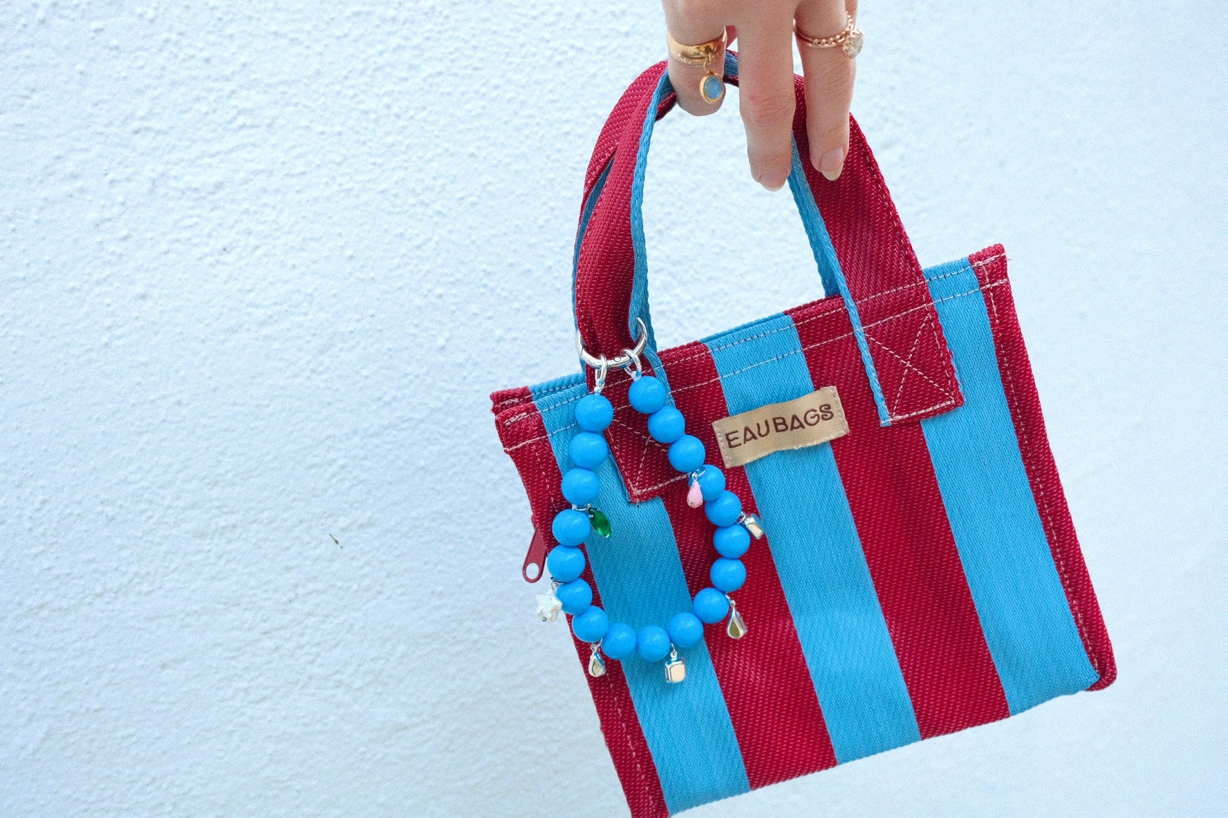 vintage lucite beaded phone charm/bag charm