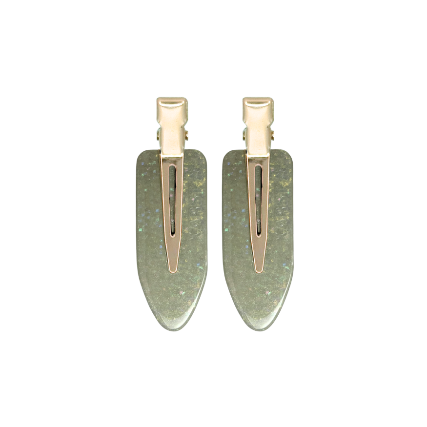 creaseless clips (set of 2) —kiwi fizz