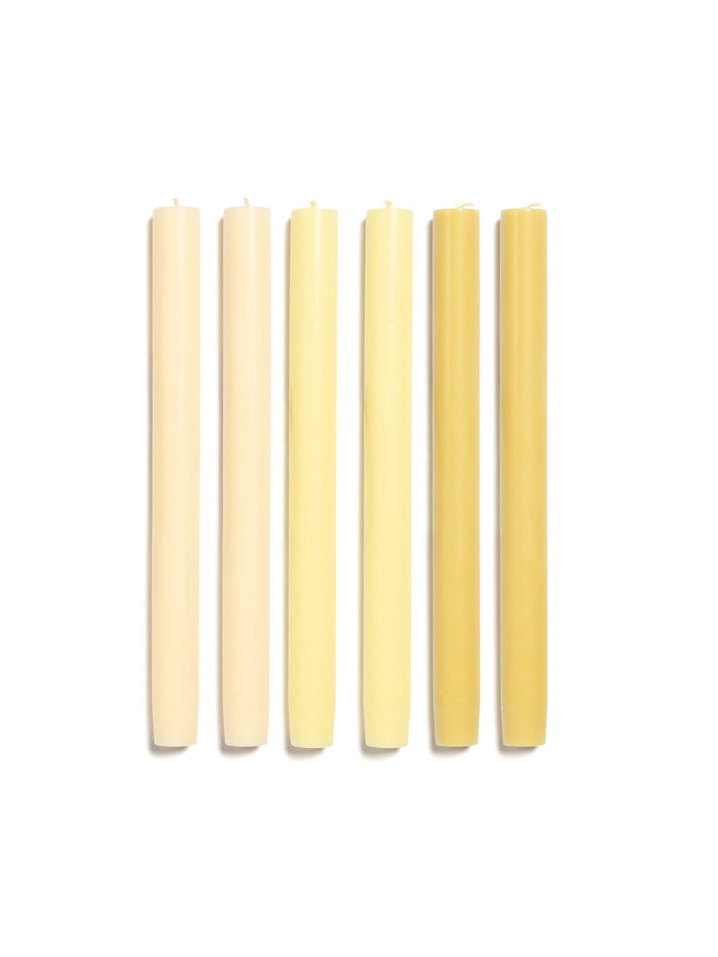 solid dinner candles - set of 6