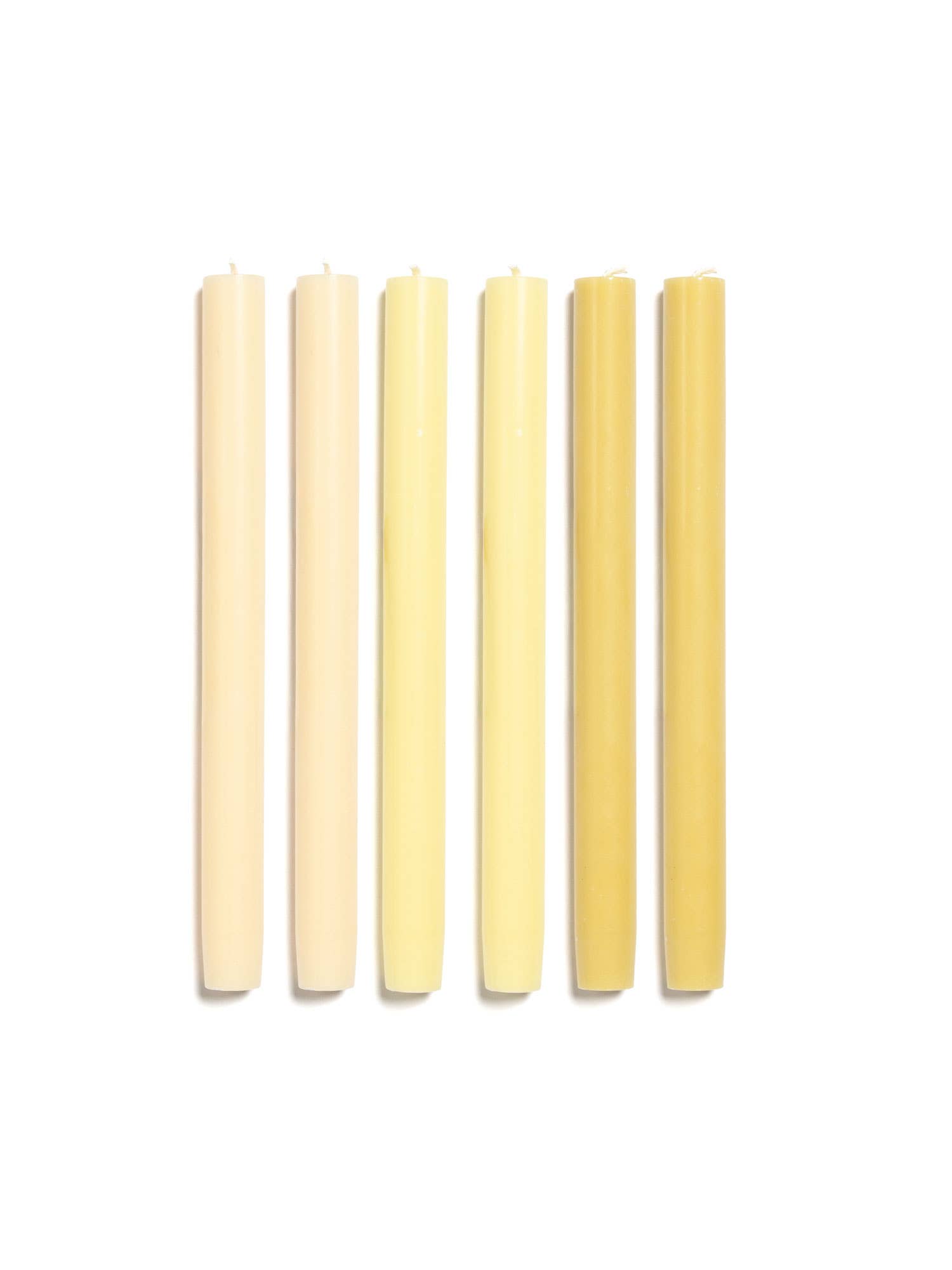 solid dinner candles - set of 6