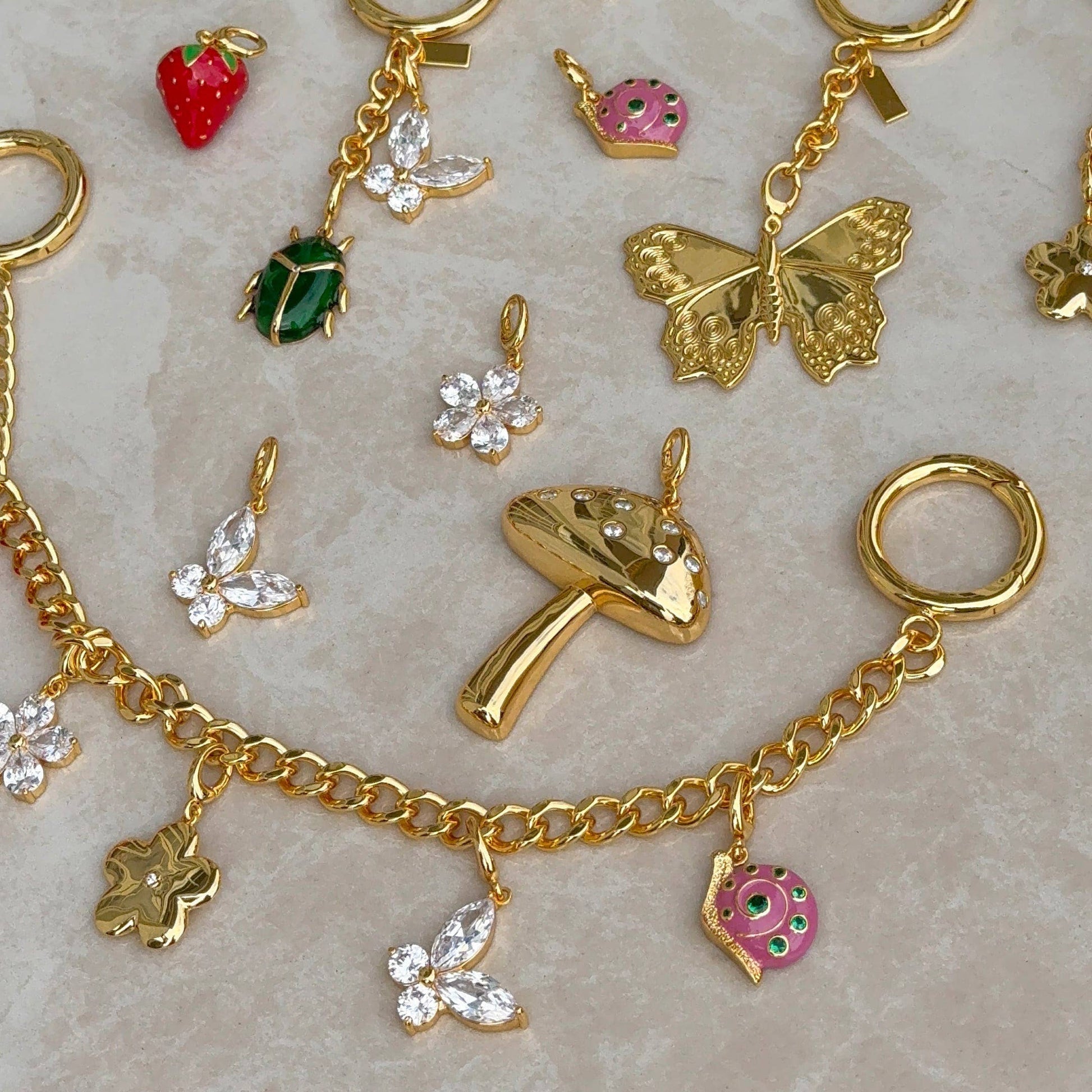 flower bag charm