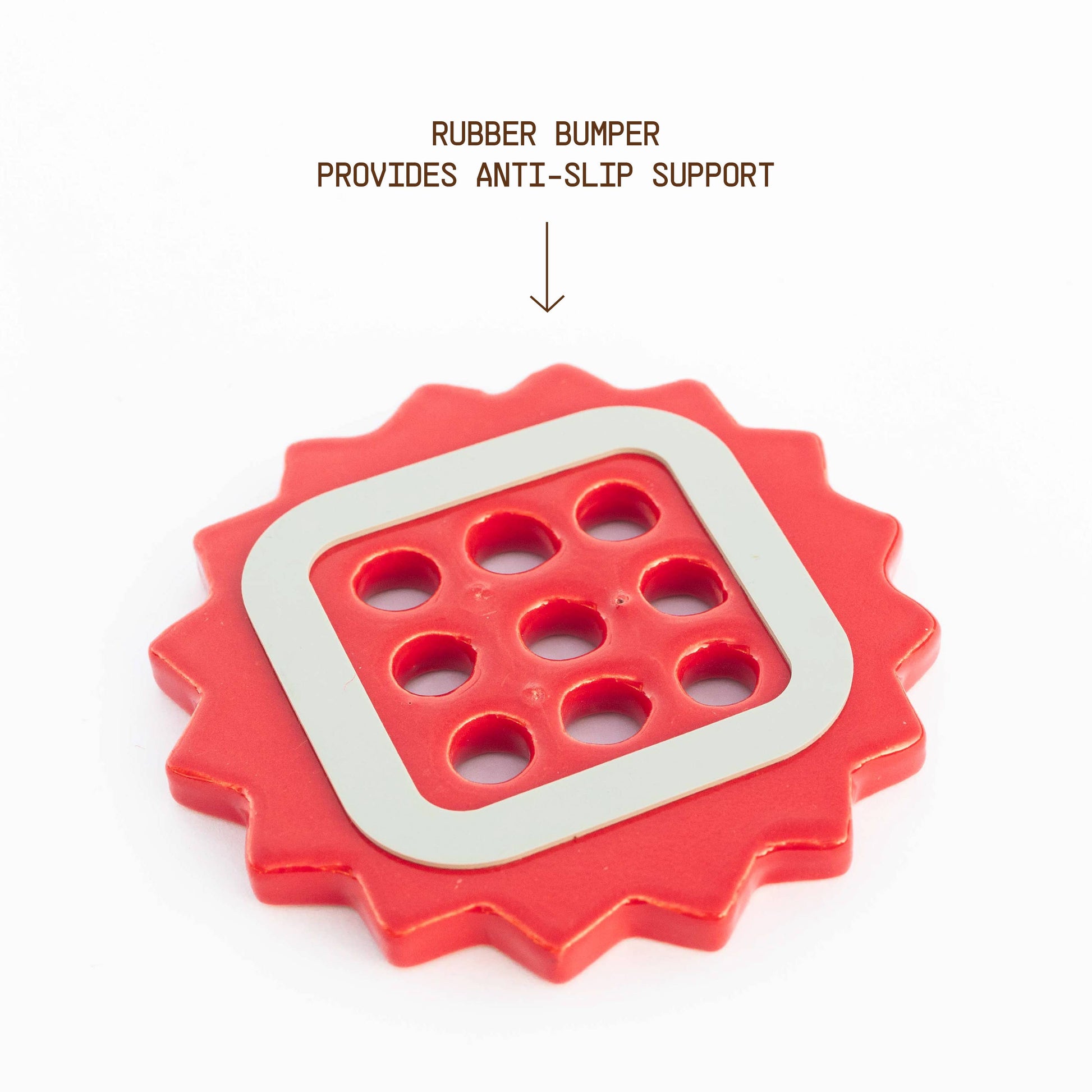 sunshine flower frog | ruby red | ceramic lid