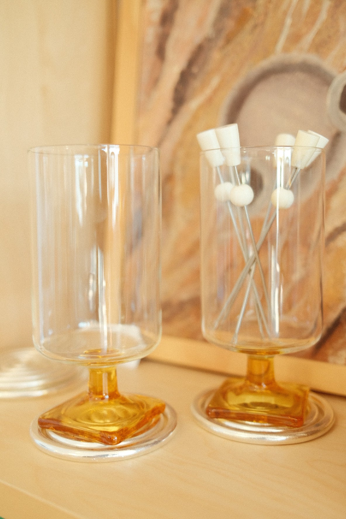 amber square high ball set of 2