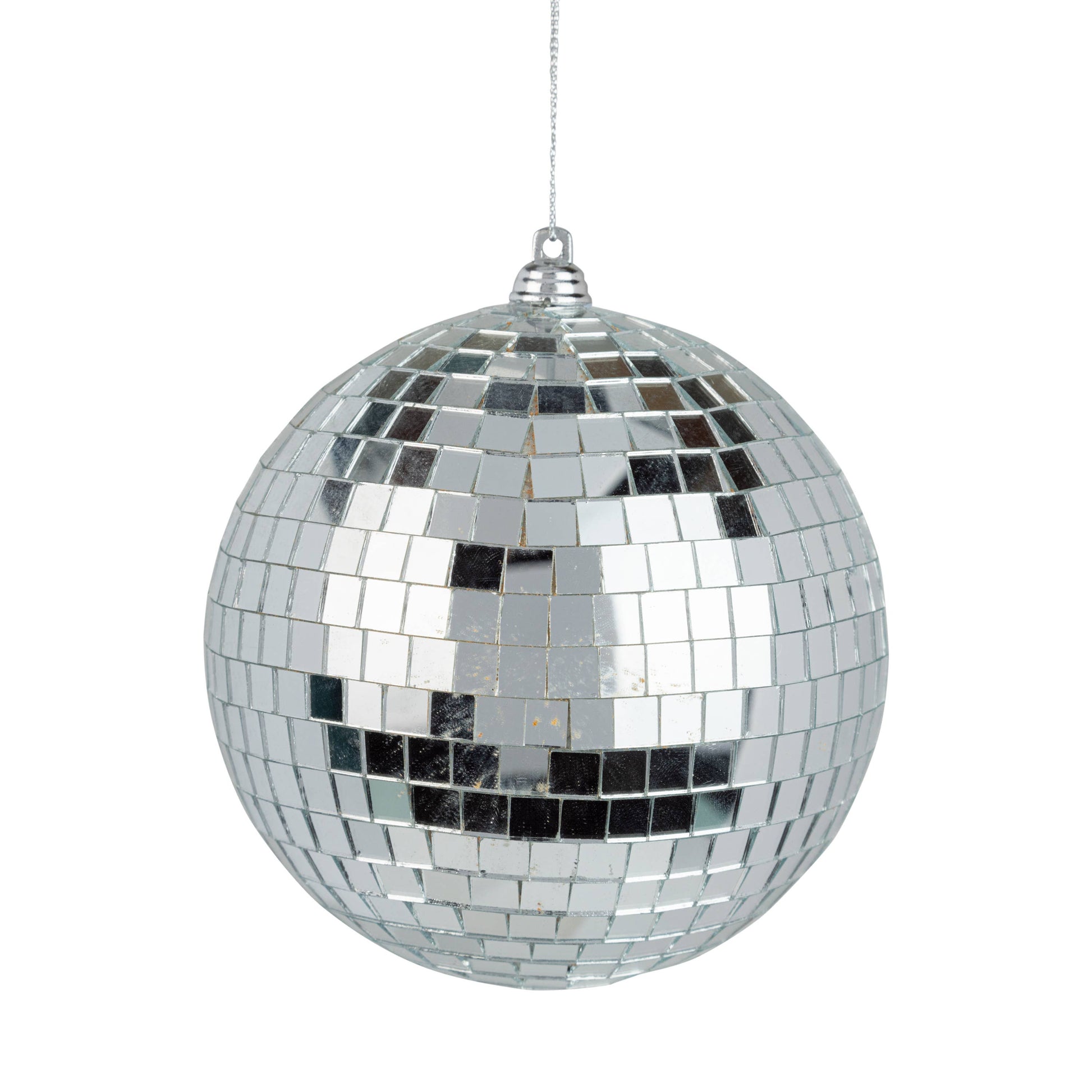 medium silver ball ornament
