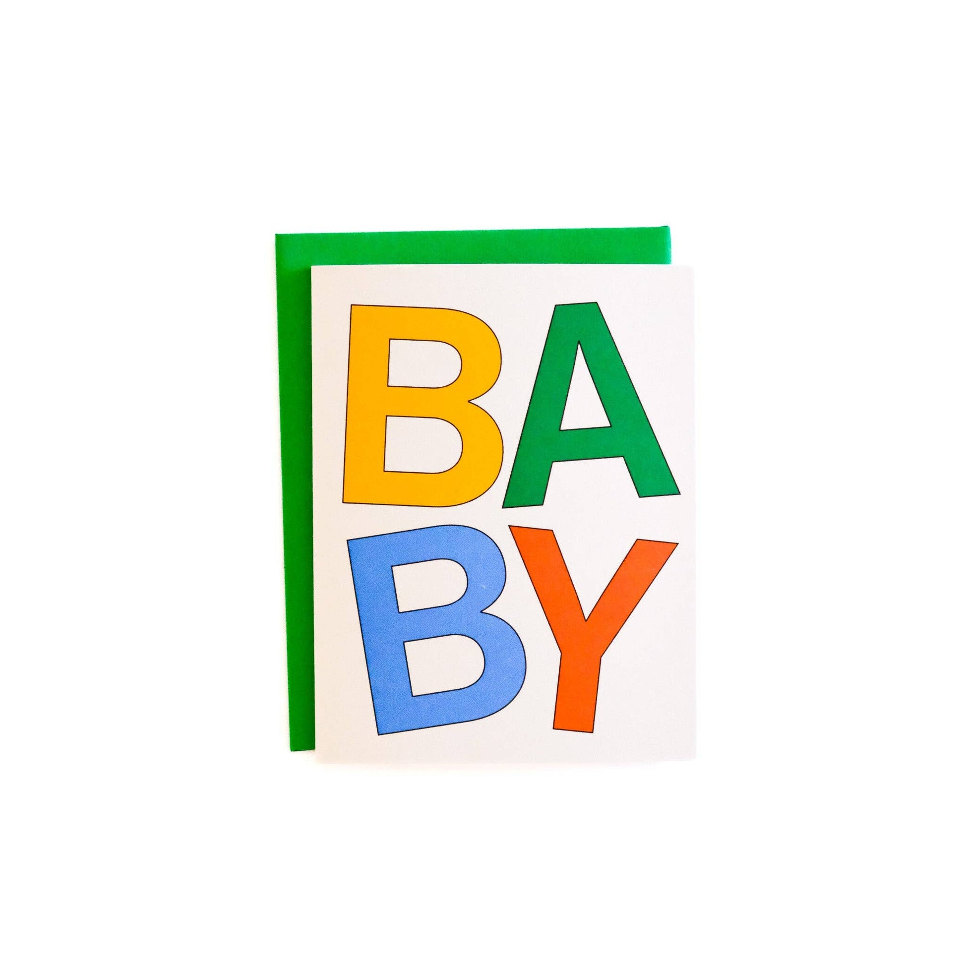 Baby block letters - greeting card