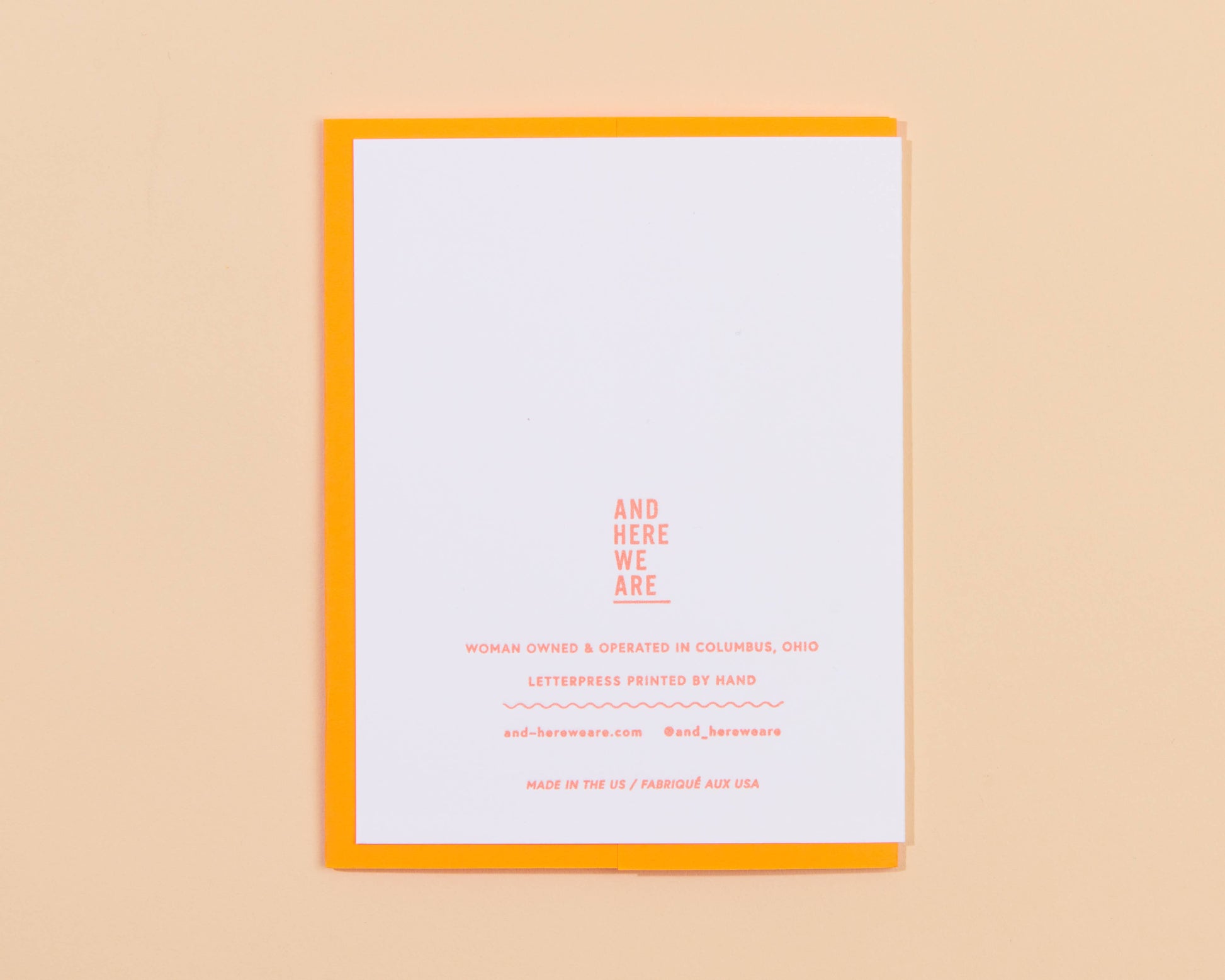 love you, miss you letterpress greeting card