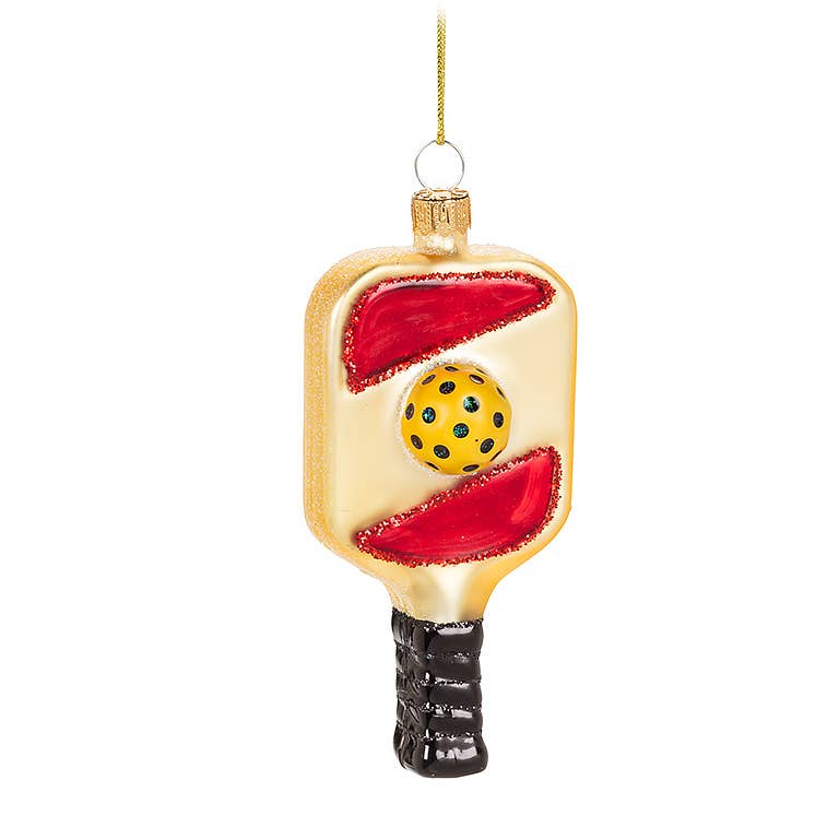 pickle ball paddle ornament- 3.5"h