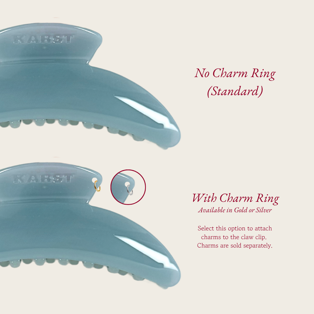 slim hair claw clip — candy apple