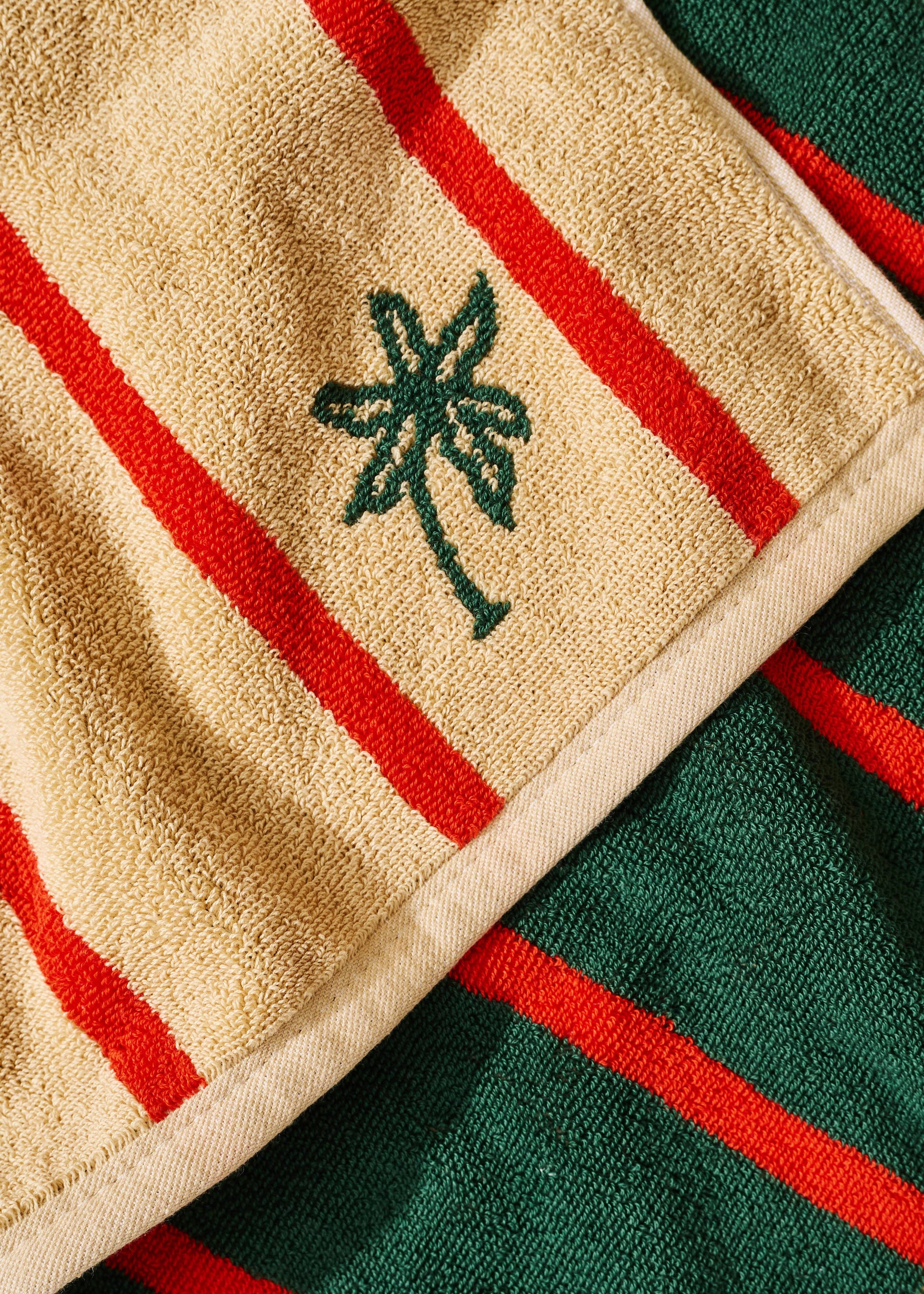 tan lines palm cotton terry cloth towel