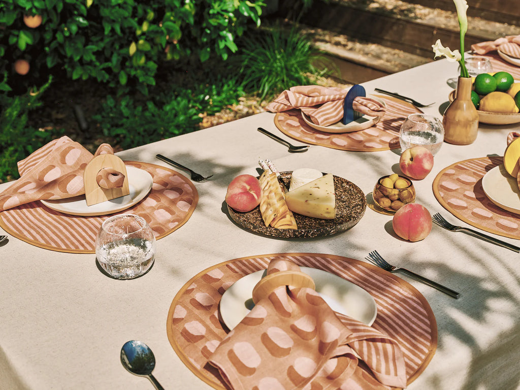 sonora block printed table napkins (set of 2) sand