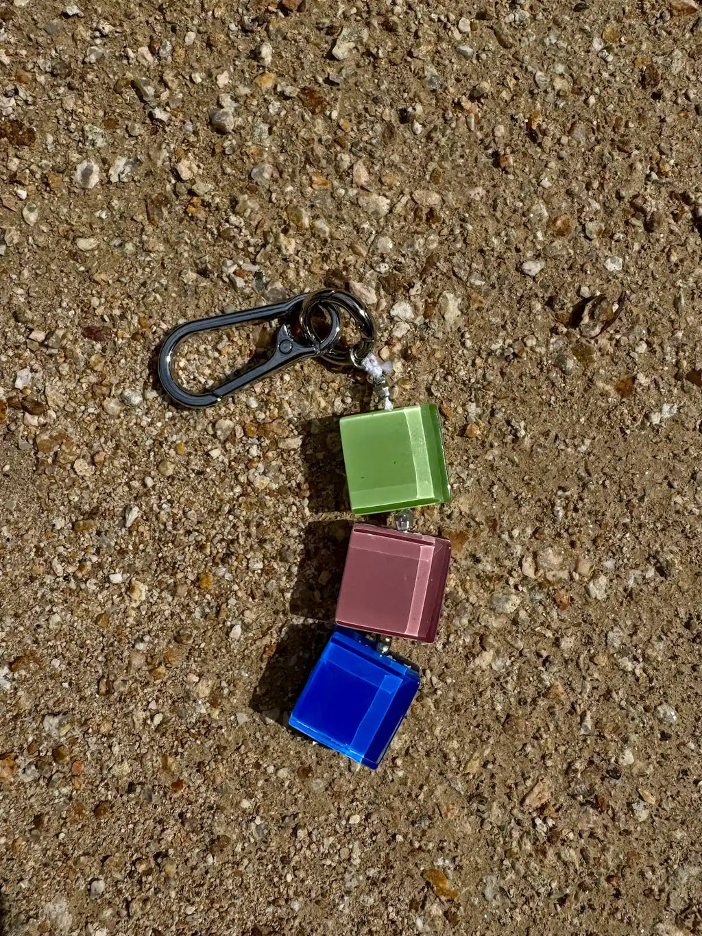 handmade glass tile bag charm / keychain