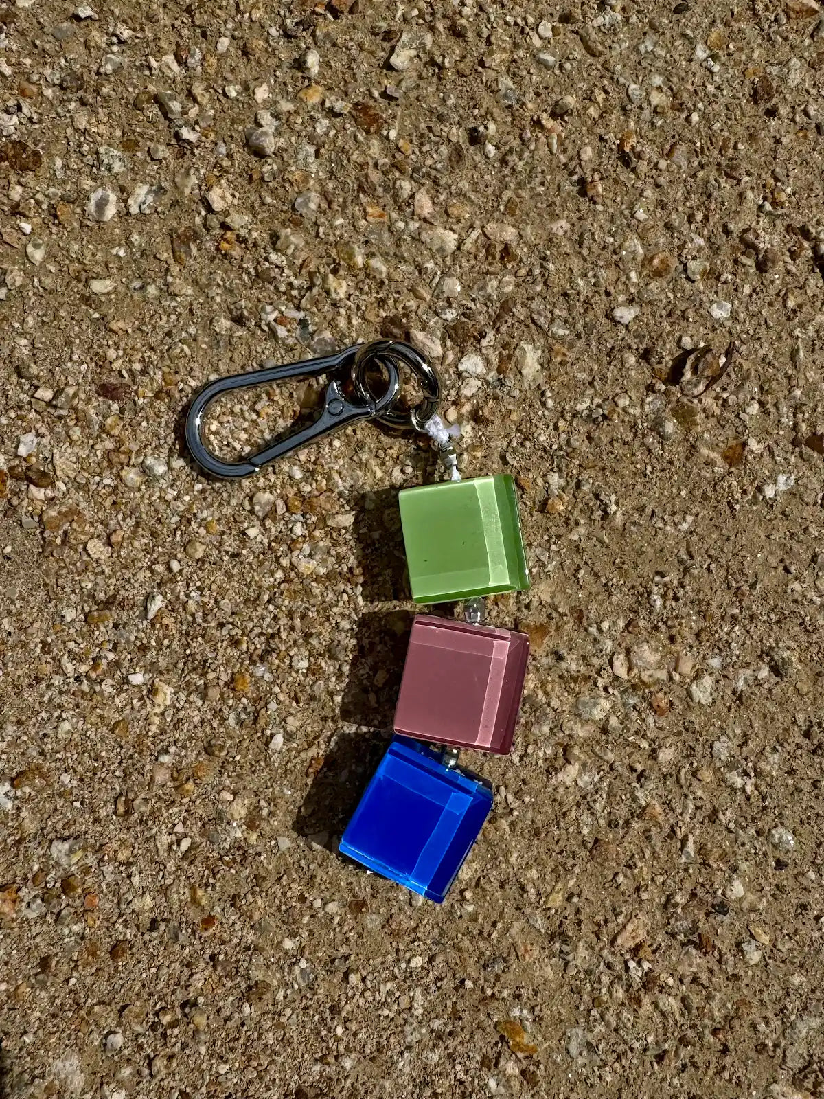handmade glass tile bag charm / keychain