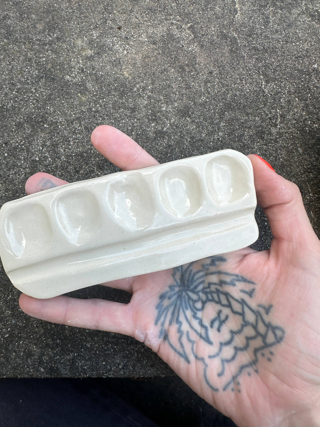 small ceramic watercolor palette