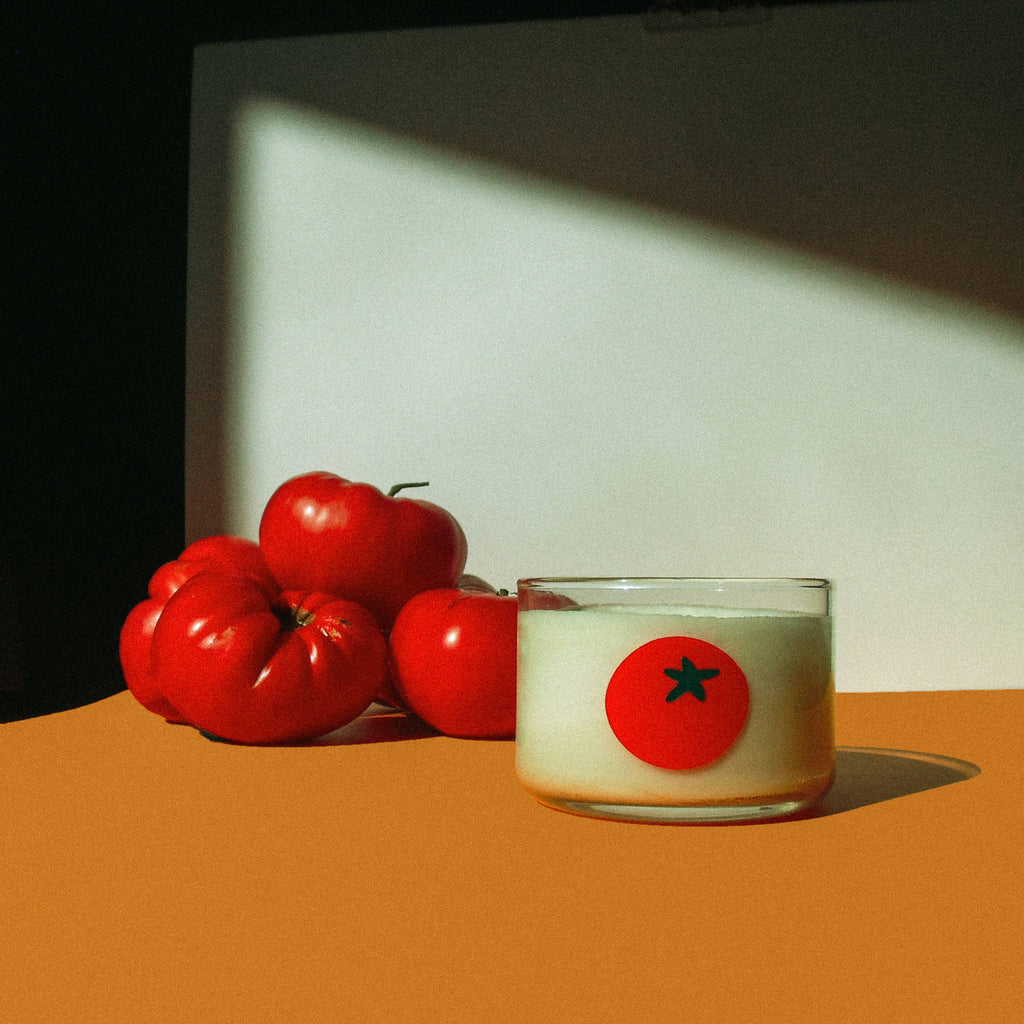 tomato mini candle / latina + midwest garden inspired