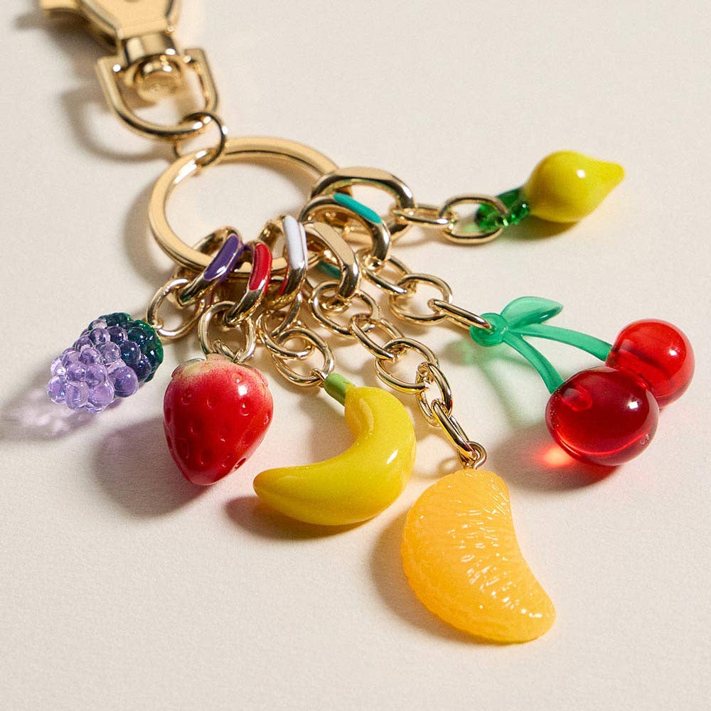 fruit embellished bag charm