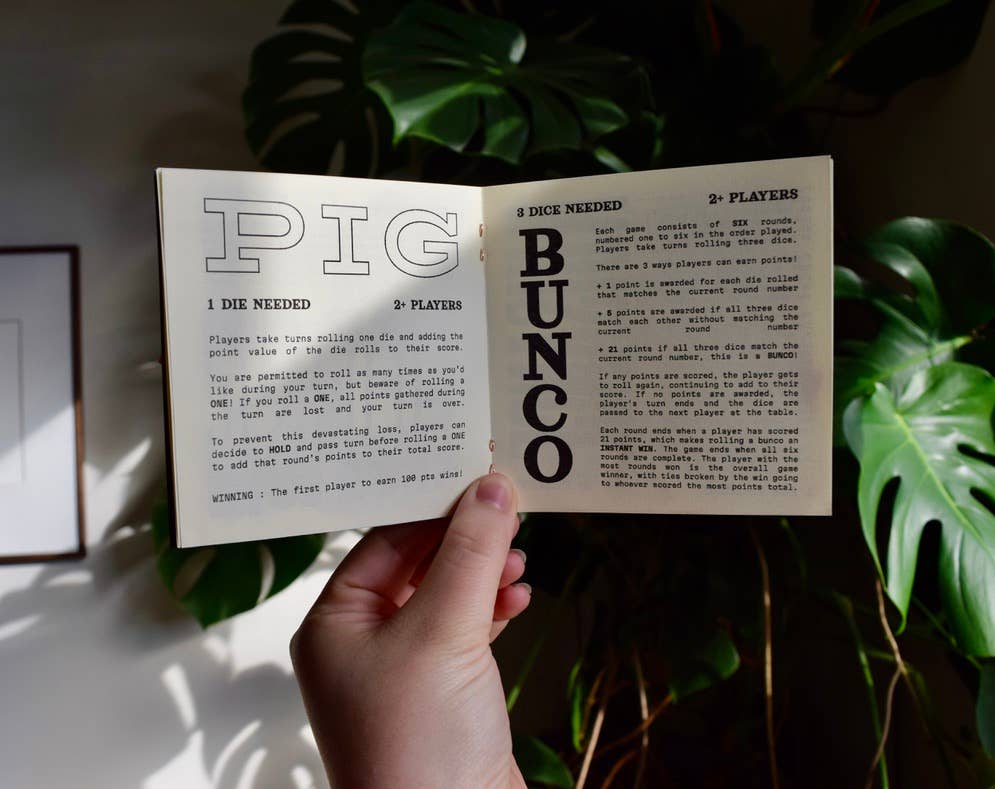 a book of dice games