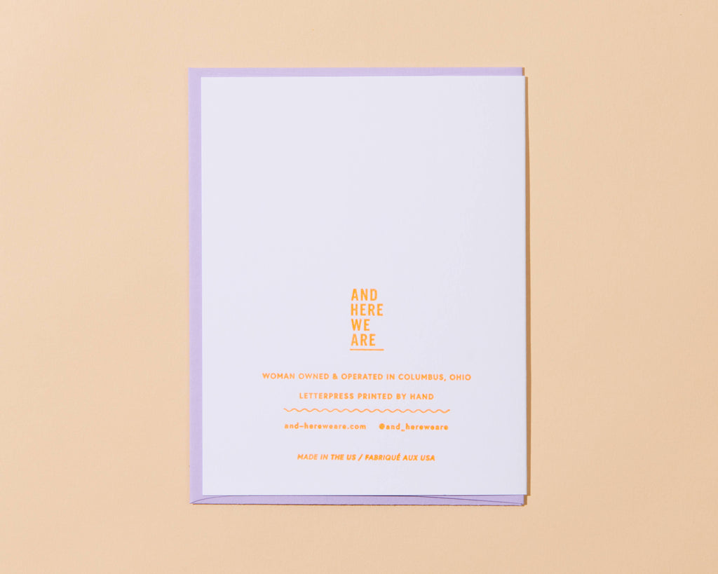 checkerboard birthday letterpress greeting card