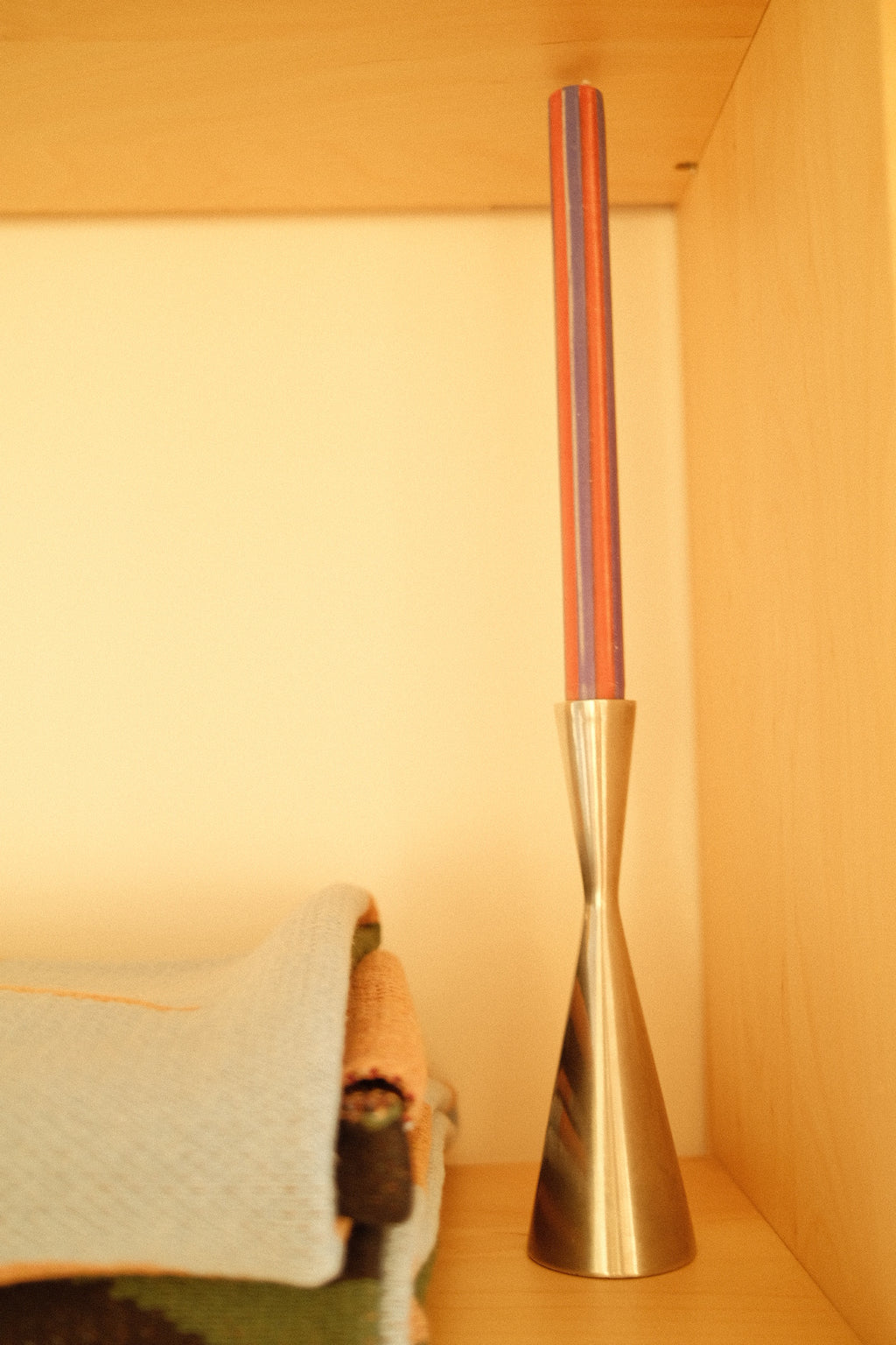 vintage ikea stainless steel candlestick holder