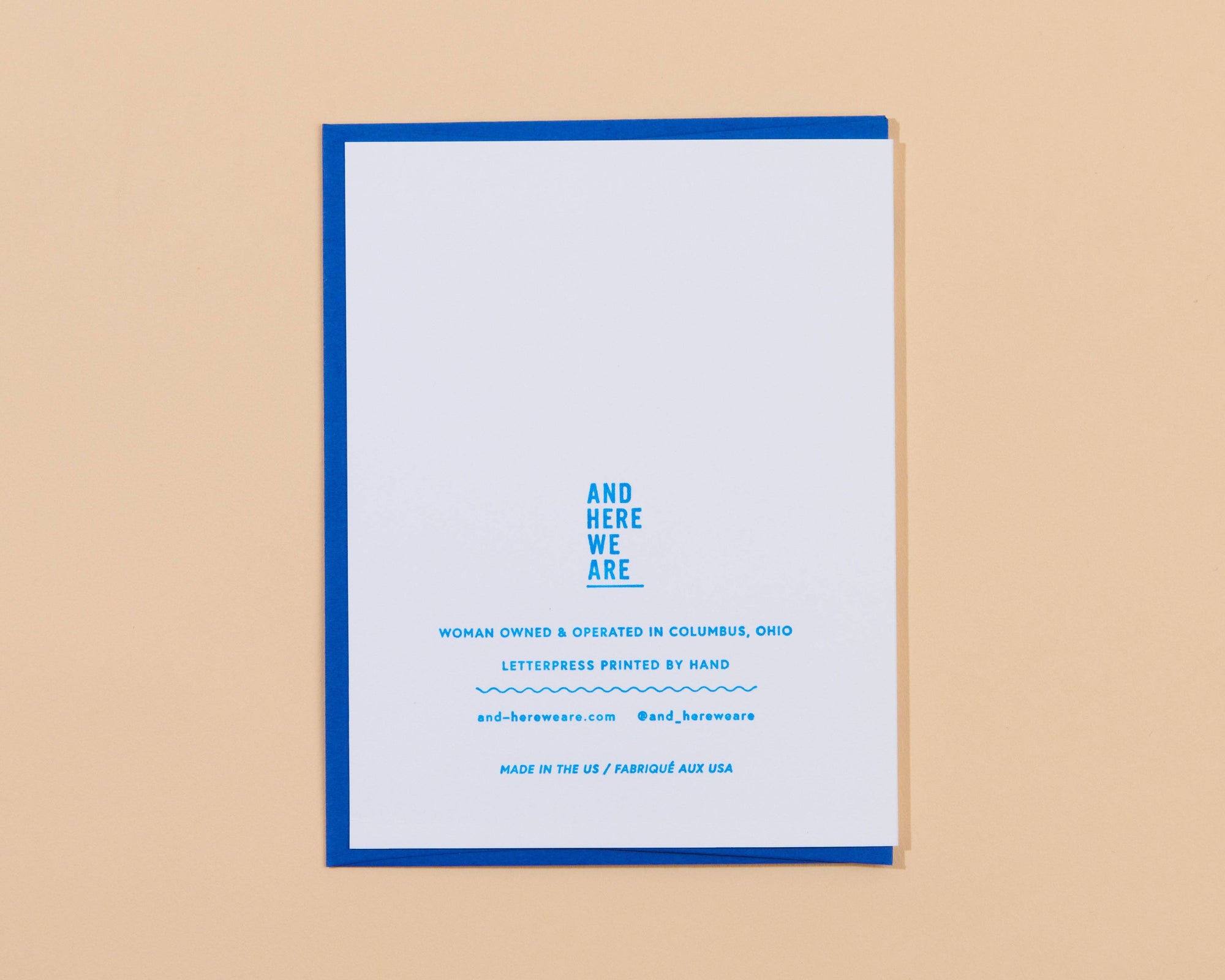 checkerboard thank you letterpress greeting card
