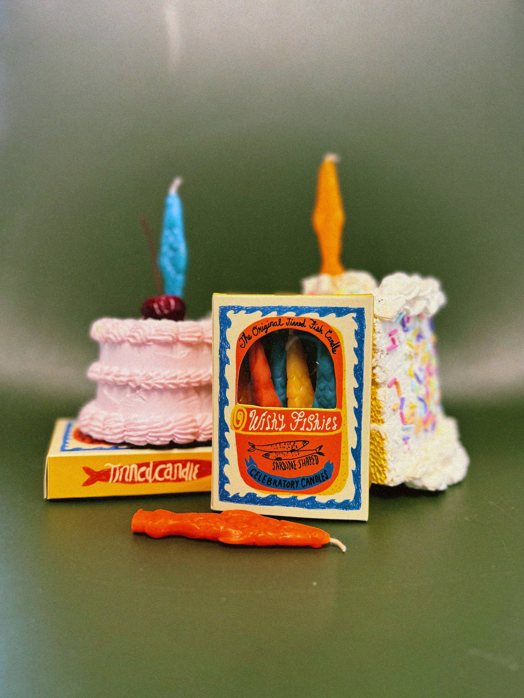 wishy fishies - sardine celebratory candles