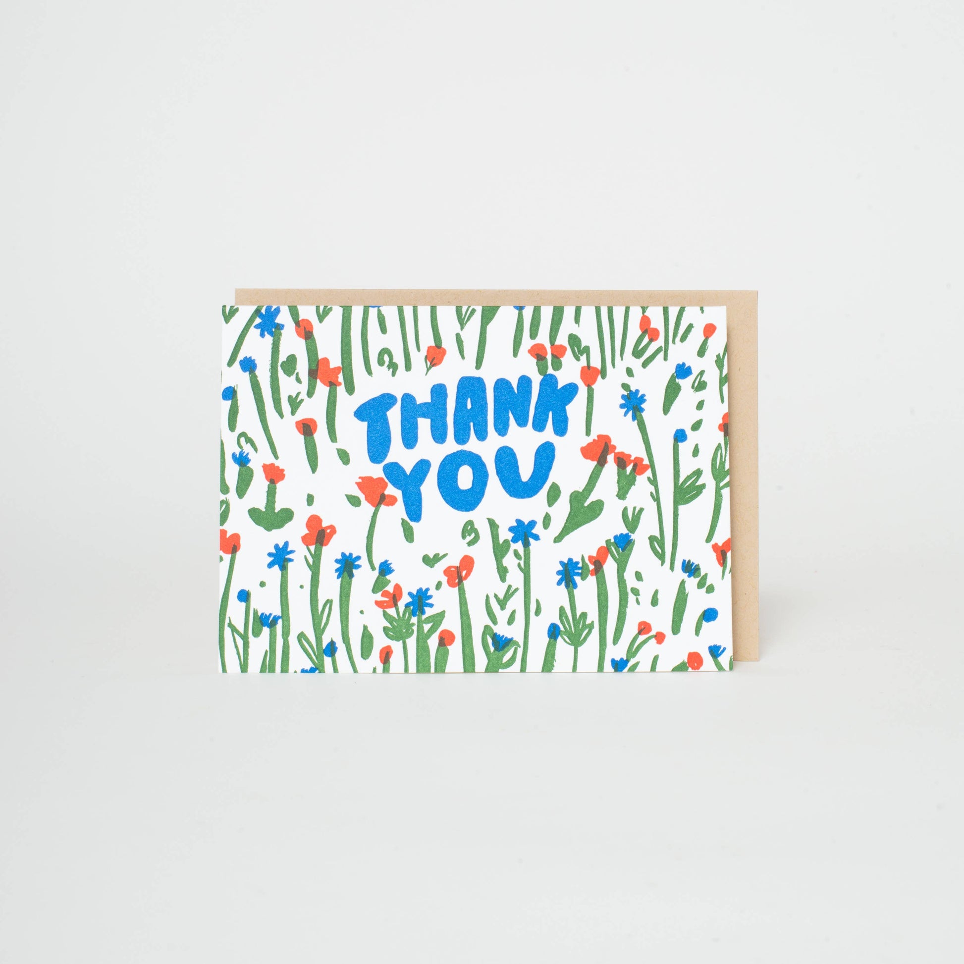 thank you meadow letterpress greeting card