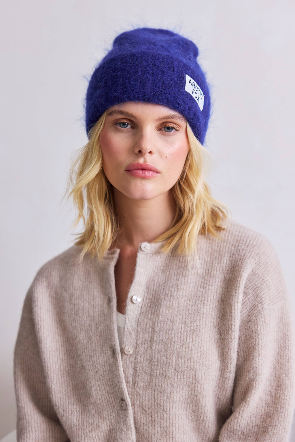 the mohair beanie - deep sea navy